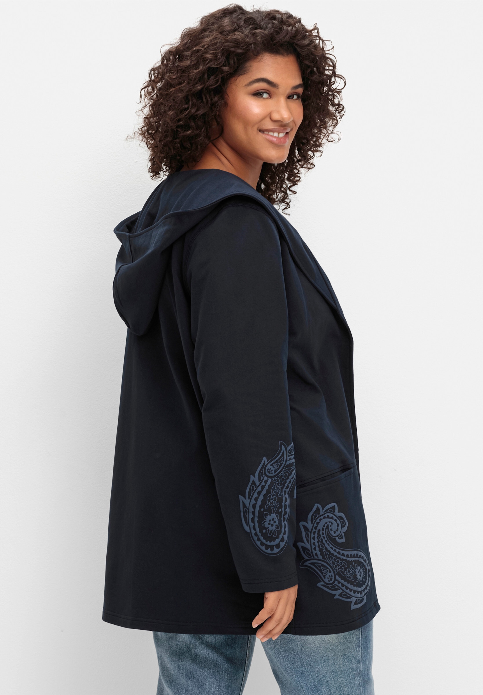 sheego by Joe Browns Trainingsshirt »Sweatjacke Sweatjacke mit Paisleydruck«
