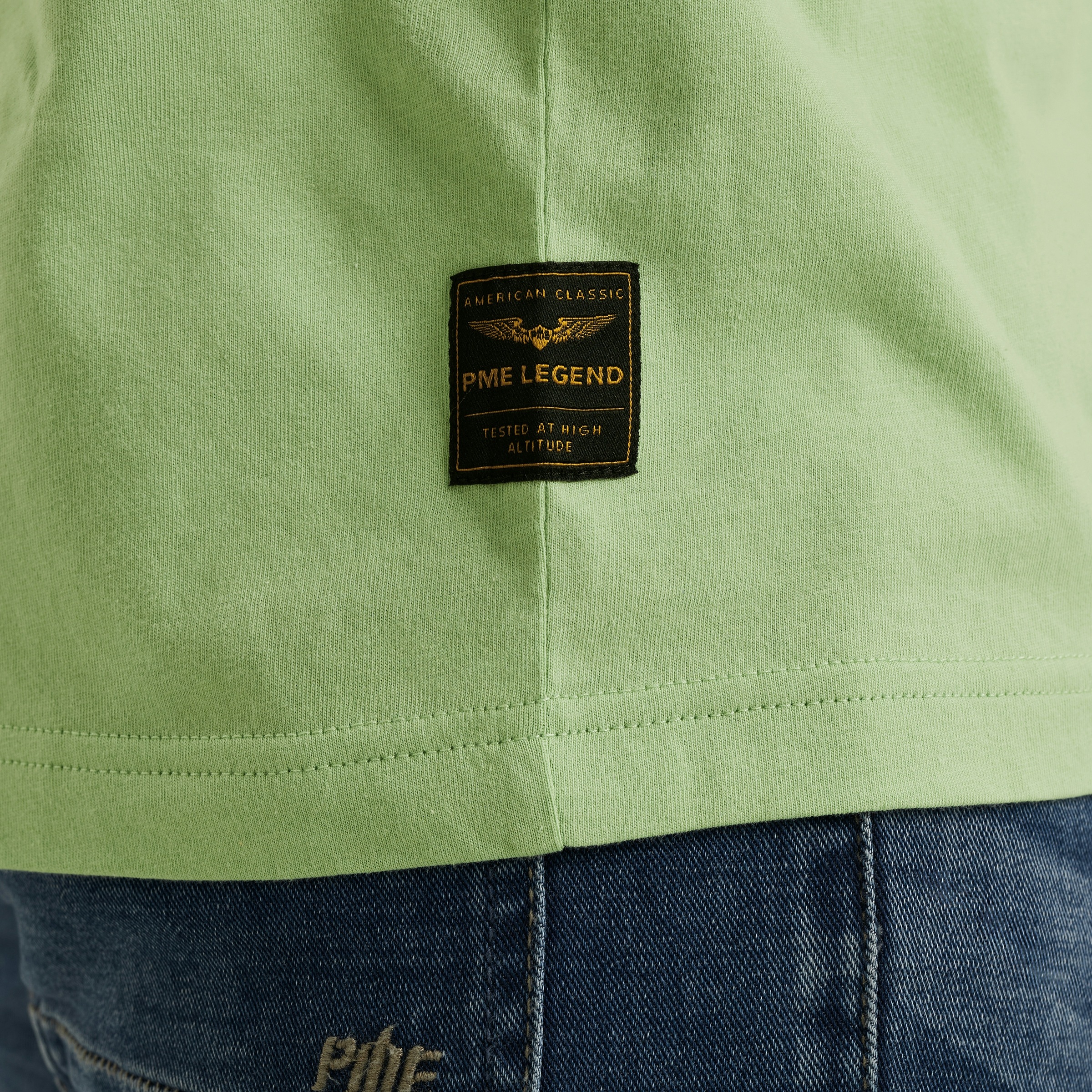 PME LEGEND T-Shirt »Short sleeve r-neck single jersey«, mit Logo-Print