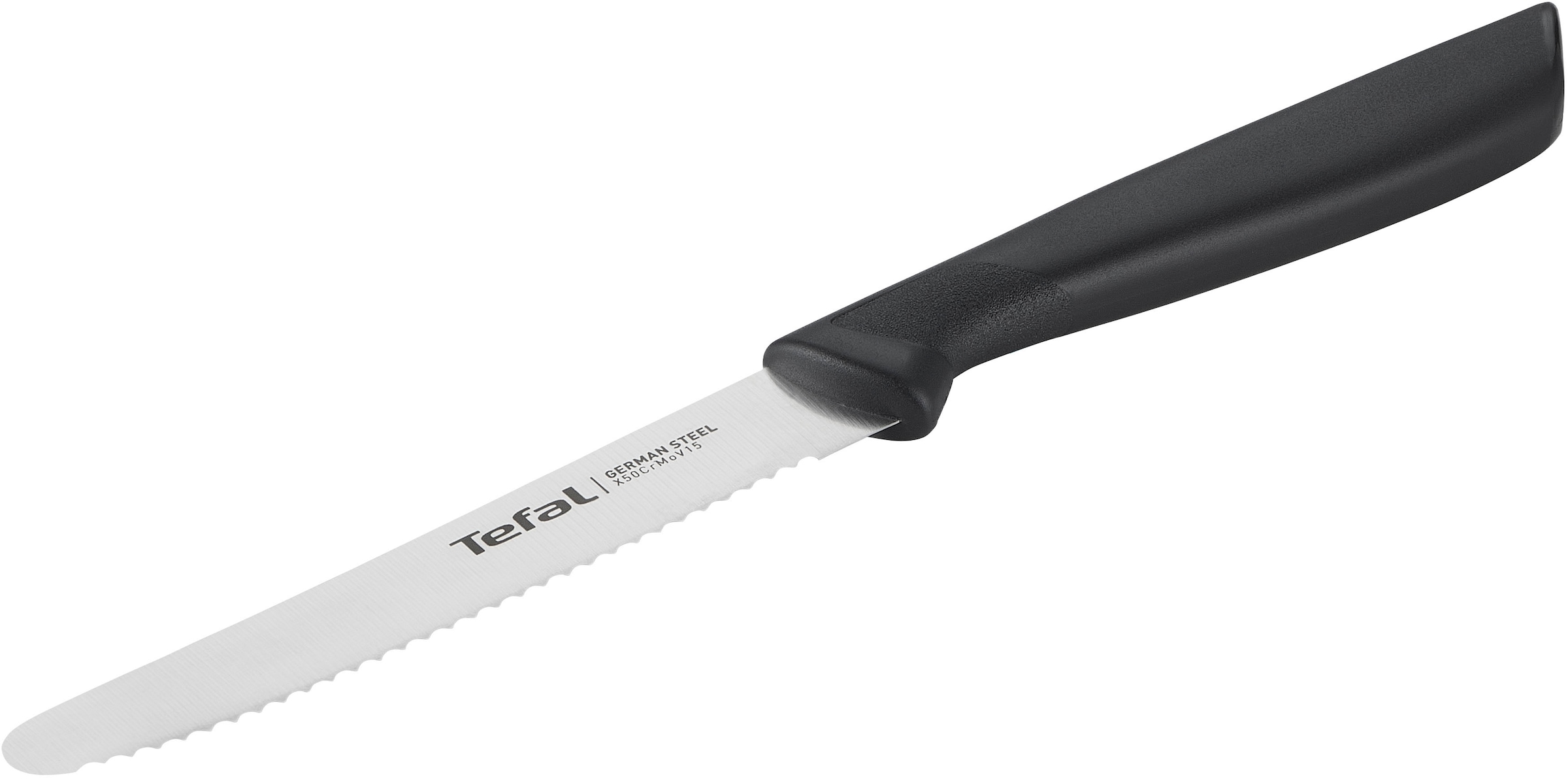 Tefal Universalküchenmesser »Colorfood« gezahnt, 10 cm, Klinge aus deutschem Edelstahl, ergonomischer Griff