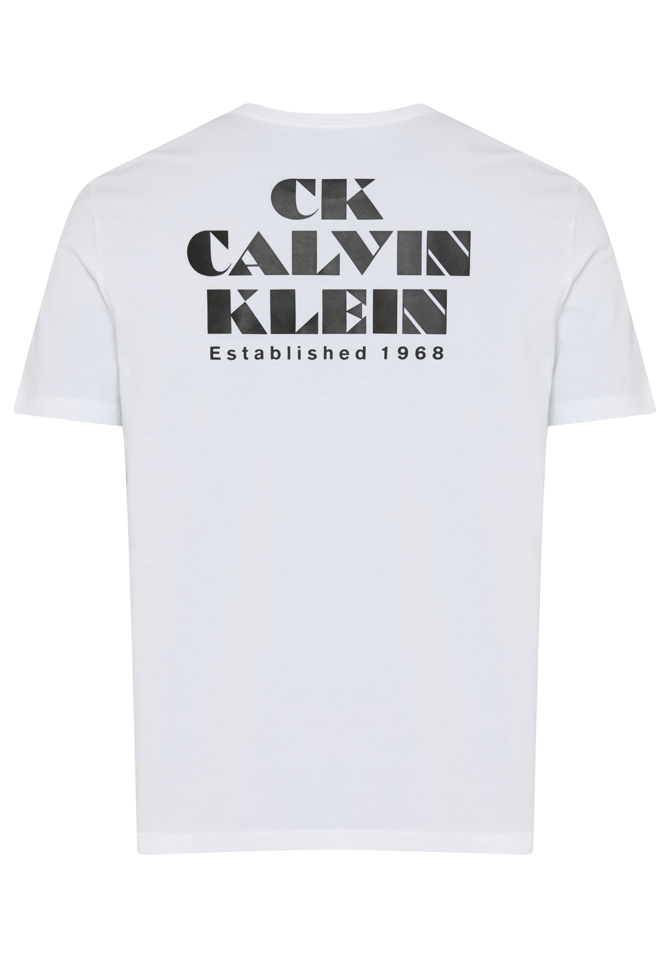 Calvin Klein Jeans T-Shirt Rundhalsausschnitt, reine Baumwolle, großer Rückendruck