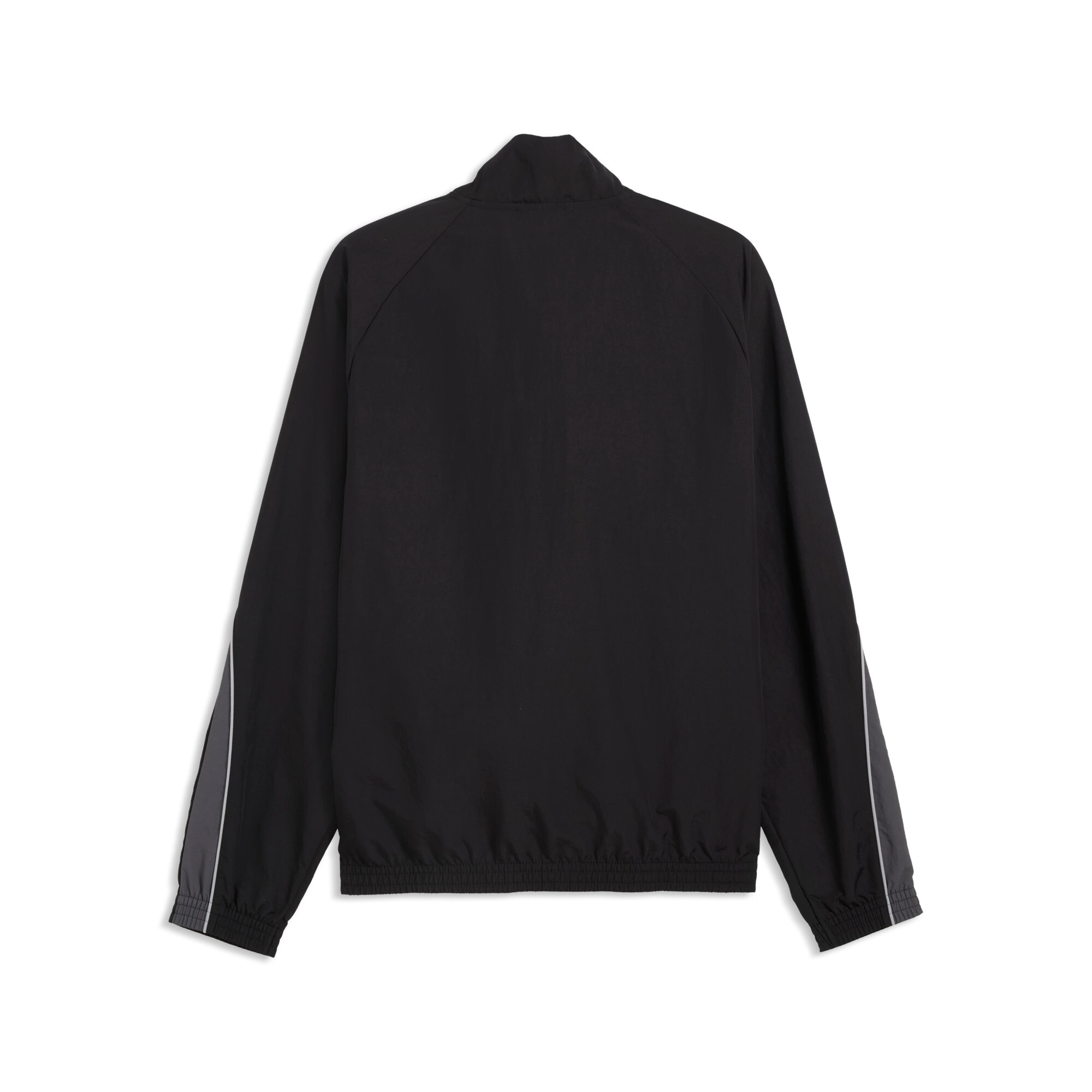 PUMA Trainingsjacke »SPORT RELAXED WOVEN TRACK JACKET« ohne Kapuze mit Stehkragen, bedruckte Optik, Relaxed Fit, normale Länge