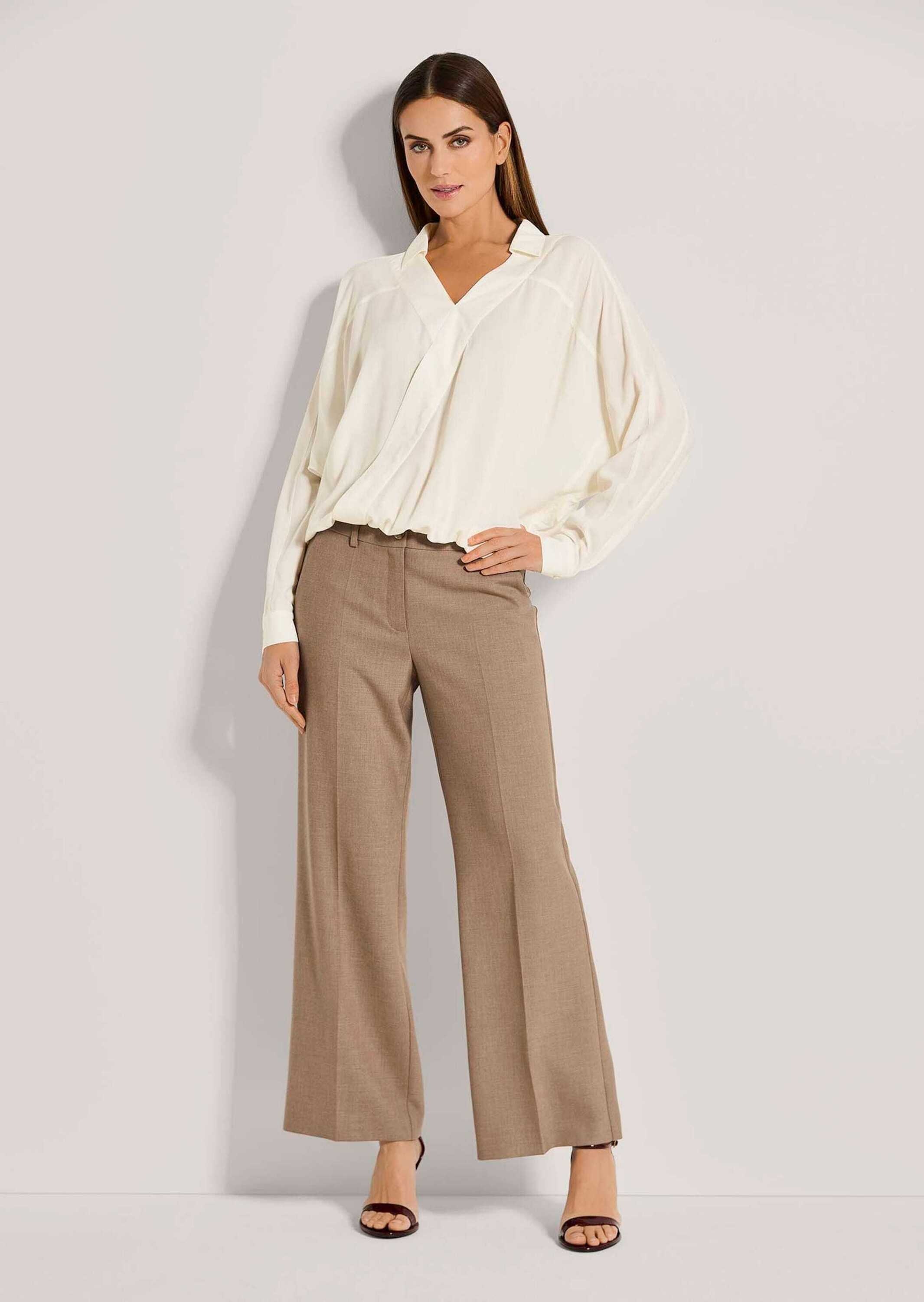 MADELEINE Langarmbluse »Bluse Bluse im Wickel-Look«