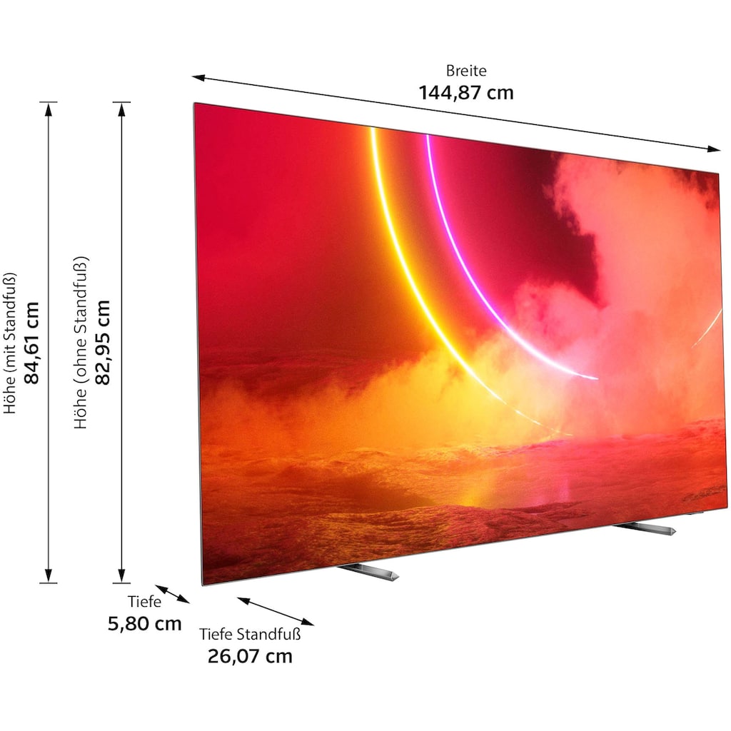 Philips OLED-Fernseher »65OLED805/12«, 164 cm/65 Zoll, 4K Ultra HD, Smart-TV