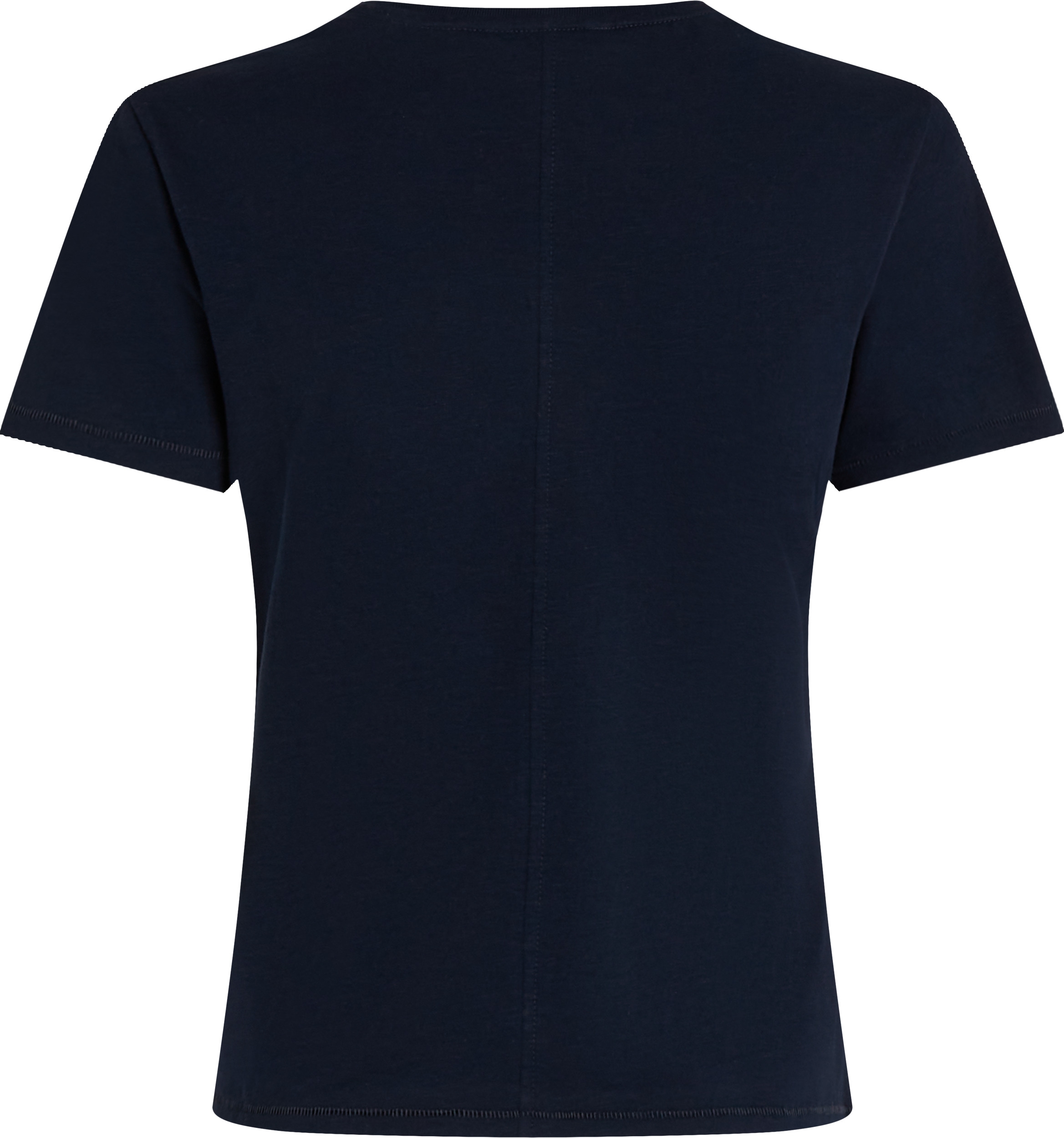 Tommy Hilfiger Rundhalsshirt »SLUB REG C-NK SS«, mit Flammgarn-Struktur, mit Logostickerei