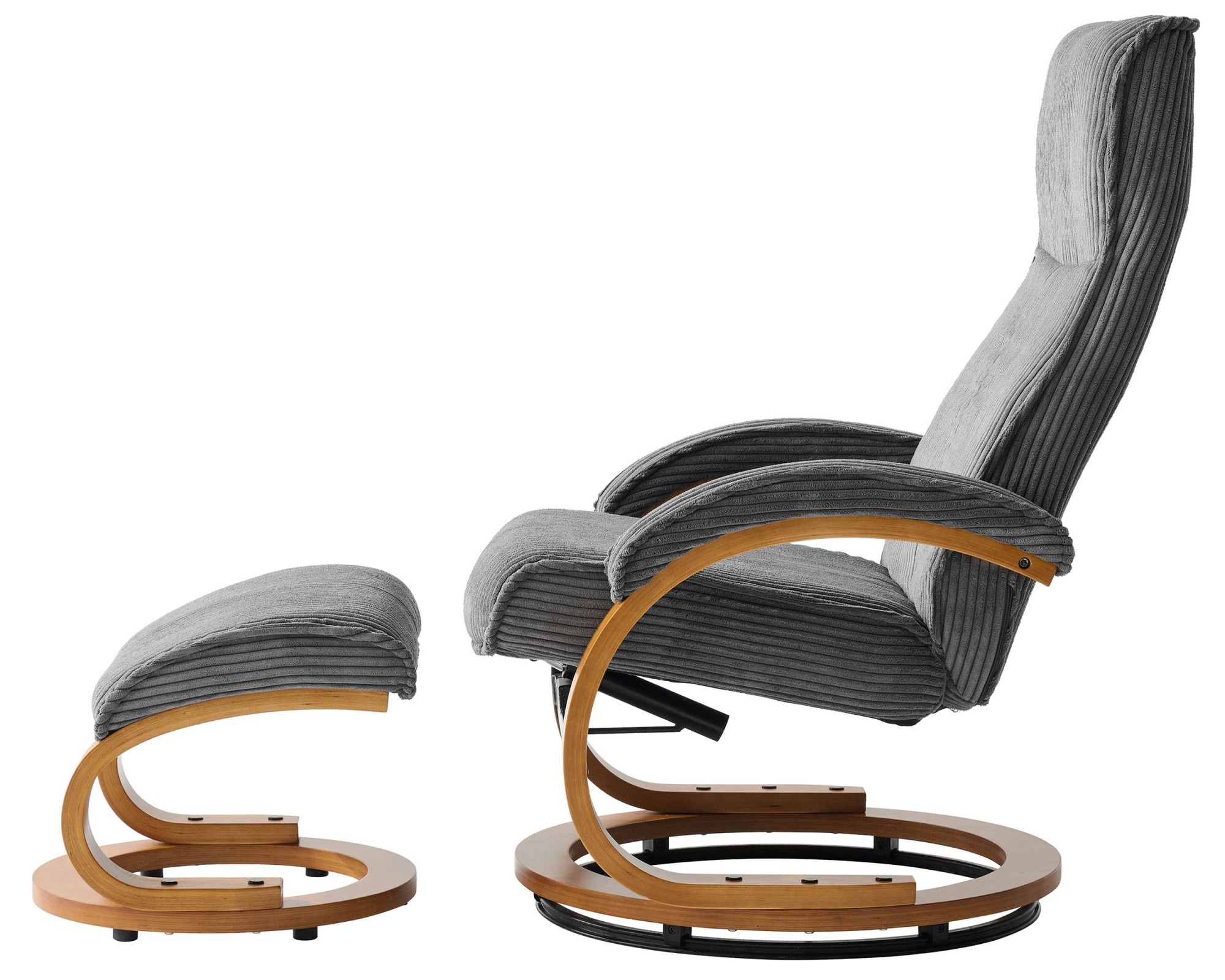 Home affaire Relaxsessel »mit Hocker PARIS neu: Cord - OTTO. Verlässliche Qualität.« bestehend aus Sessel und Hocker,  manuelle Relaxfunktion mit Drehfunktion, neu: Cord-Bezug