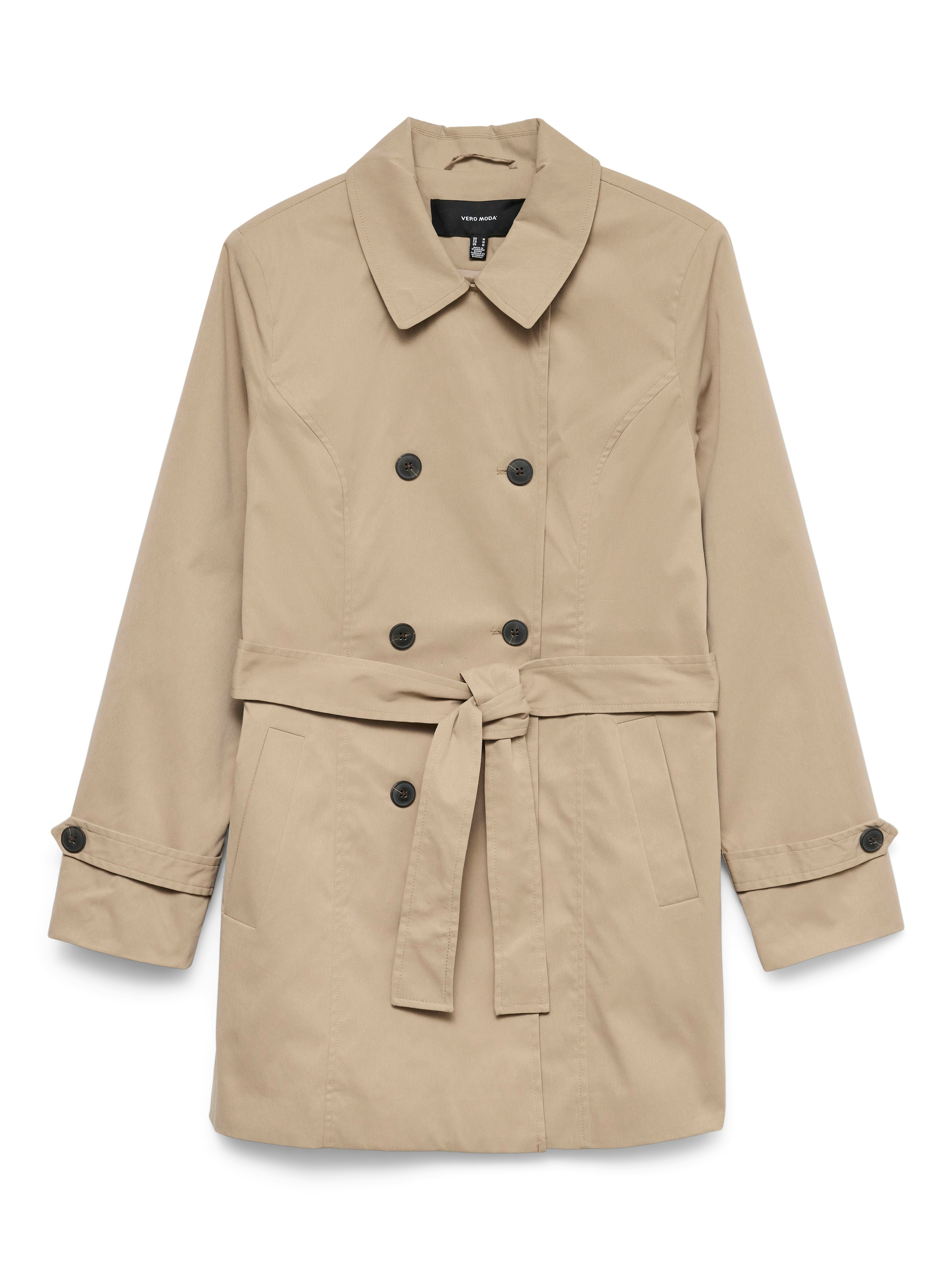 Vero Moda Trenchcoat »VMCHELSEA OLIVIA TRENCHCOAT NOOS« kurzer 2-Reiher mit abnehmbarem Bindegürtel