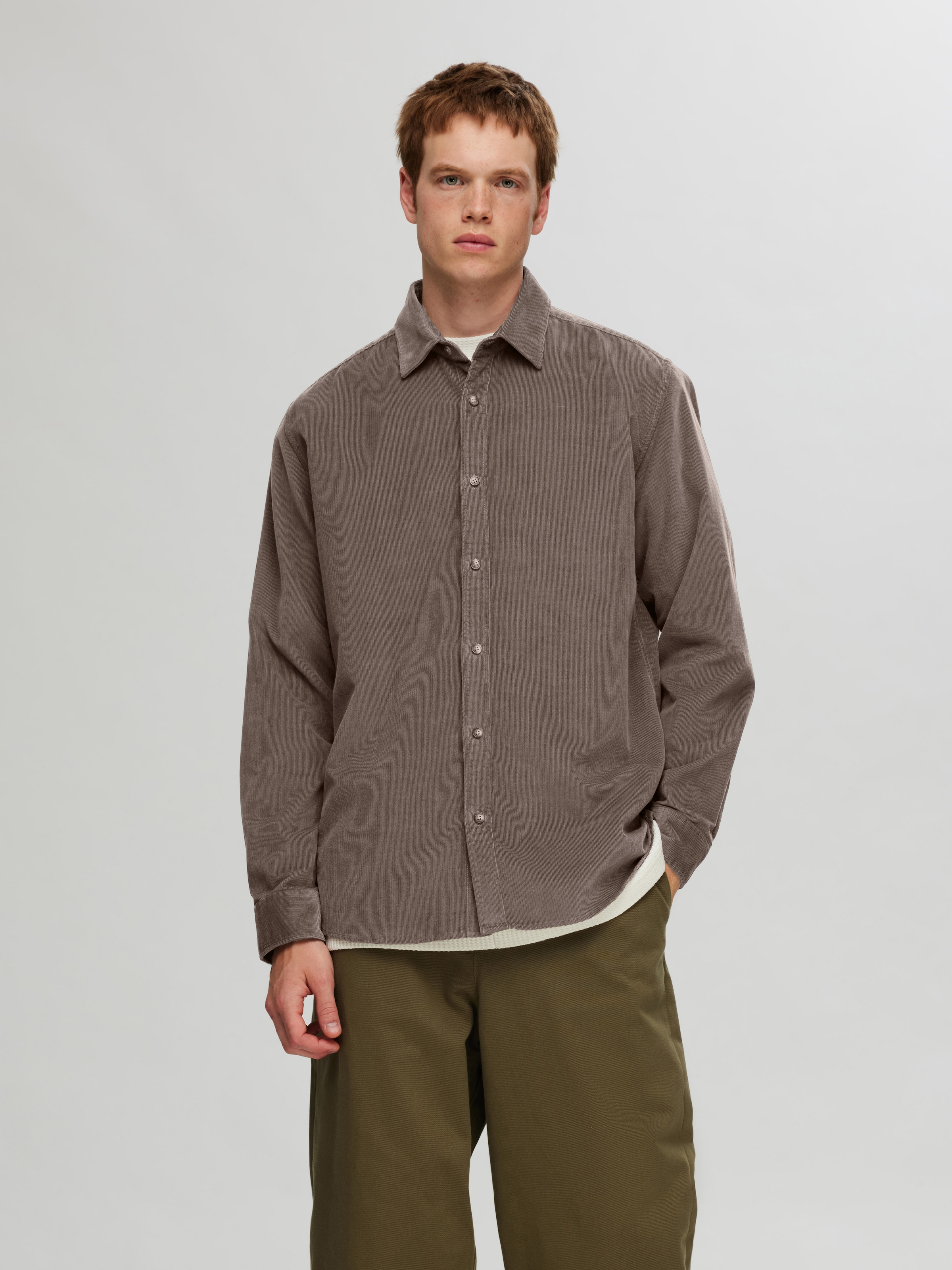 SELECTED HOMME Langarmhemd »SLHREGOWEN-CORD SHIRT LS NOOS«