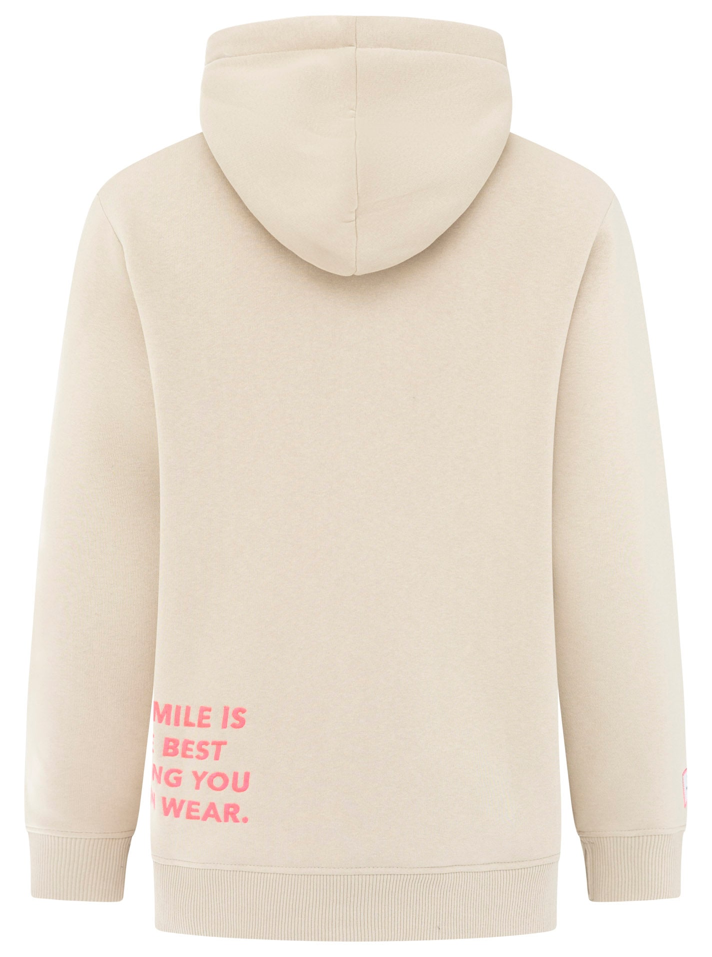 Zwillingsherz Hoodie »"Smile Cross"«, Statement Schriftzug, Stickerei, Kapuze, Kängurutasche
