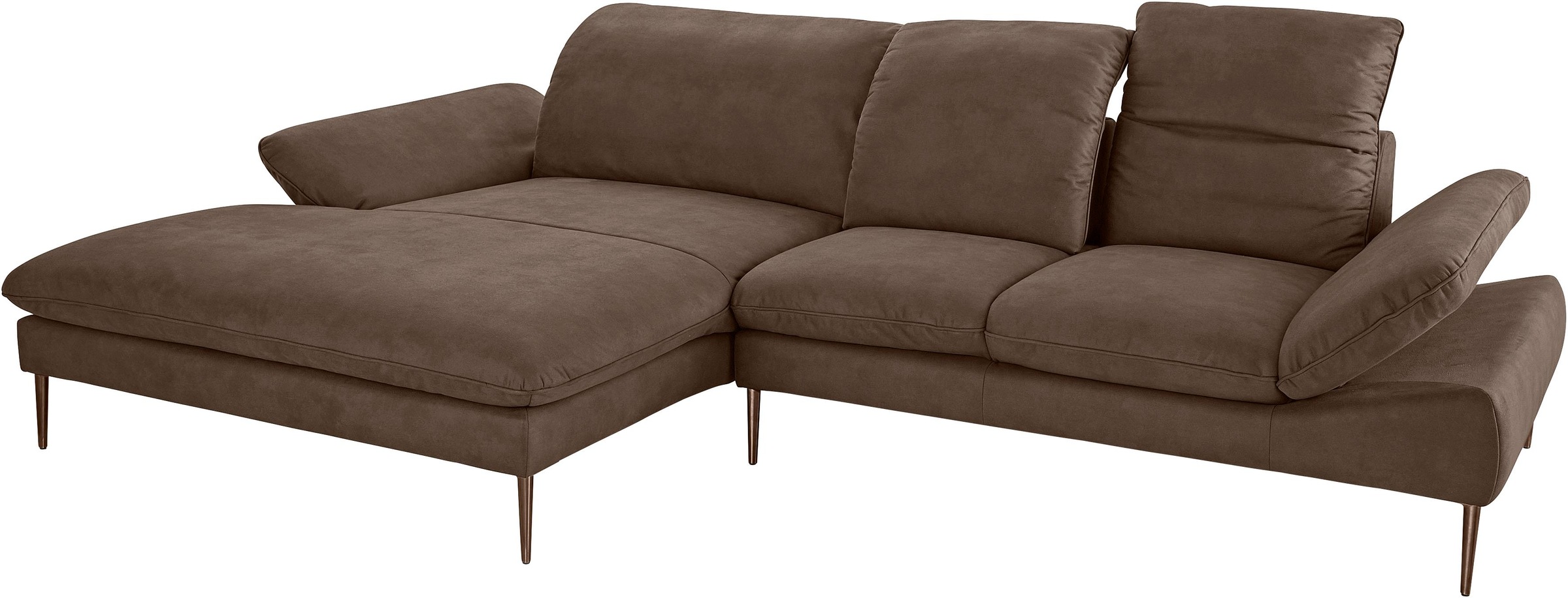 W.SCHILLIG Ecksofa »enjoy&MORE, Designsofa, bequem, zeitlos und elegant, L-Form« Sitztiefenverstellung, Füße bronze pulverbeschichtet, Breite 310 cm