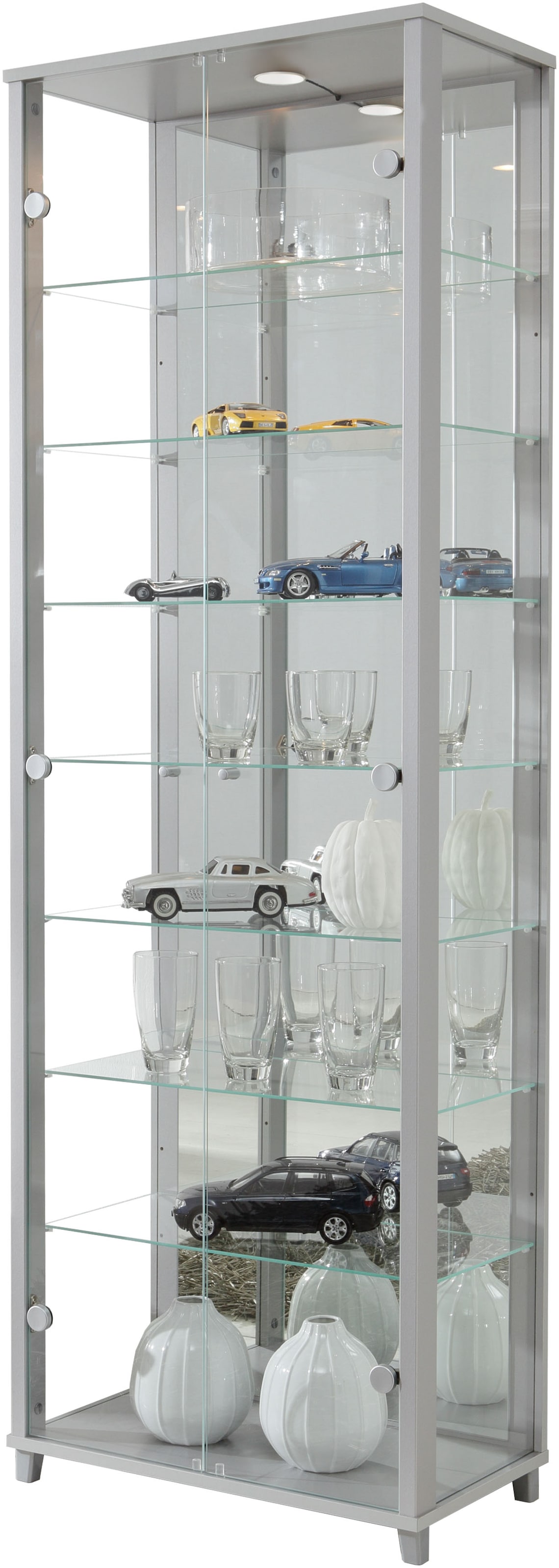 fif möbel Vitrine »OPTIMA«, Standvitrine/Glasvitrine 2x Glastür,perfekt für Sammler,Sammlervitrine