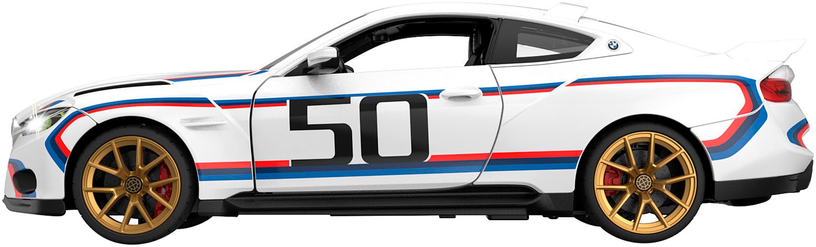 Jamara RC-Auto »BMW 3.0 CSL 1:14 weiß 2,4GHz Tür manuell«, im Maßstab 1:14, mit LED Beleuchtung