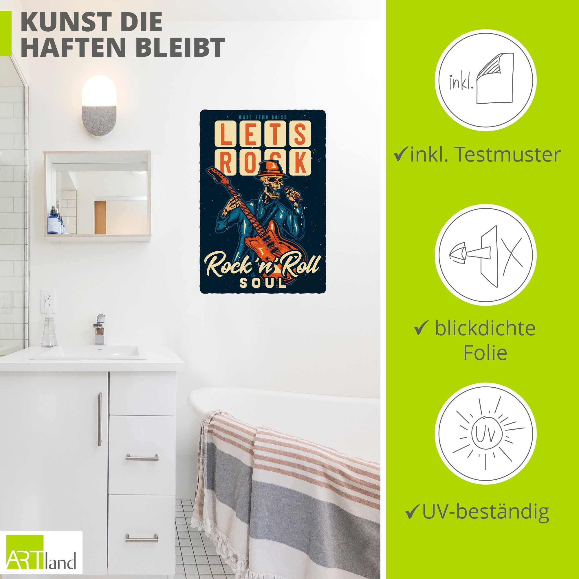 Artland Wandbild »Let's rock« 1 Stk. tlg. als Alubild, Leinwandbild, Poster, Wandaufkleber in verschied. Größen