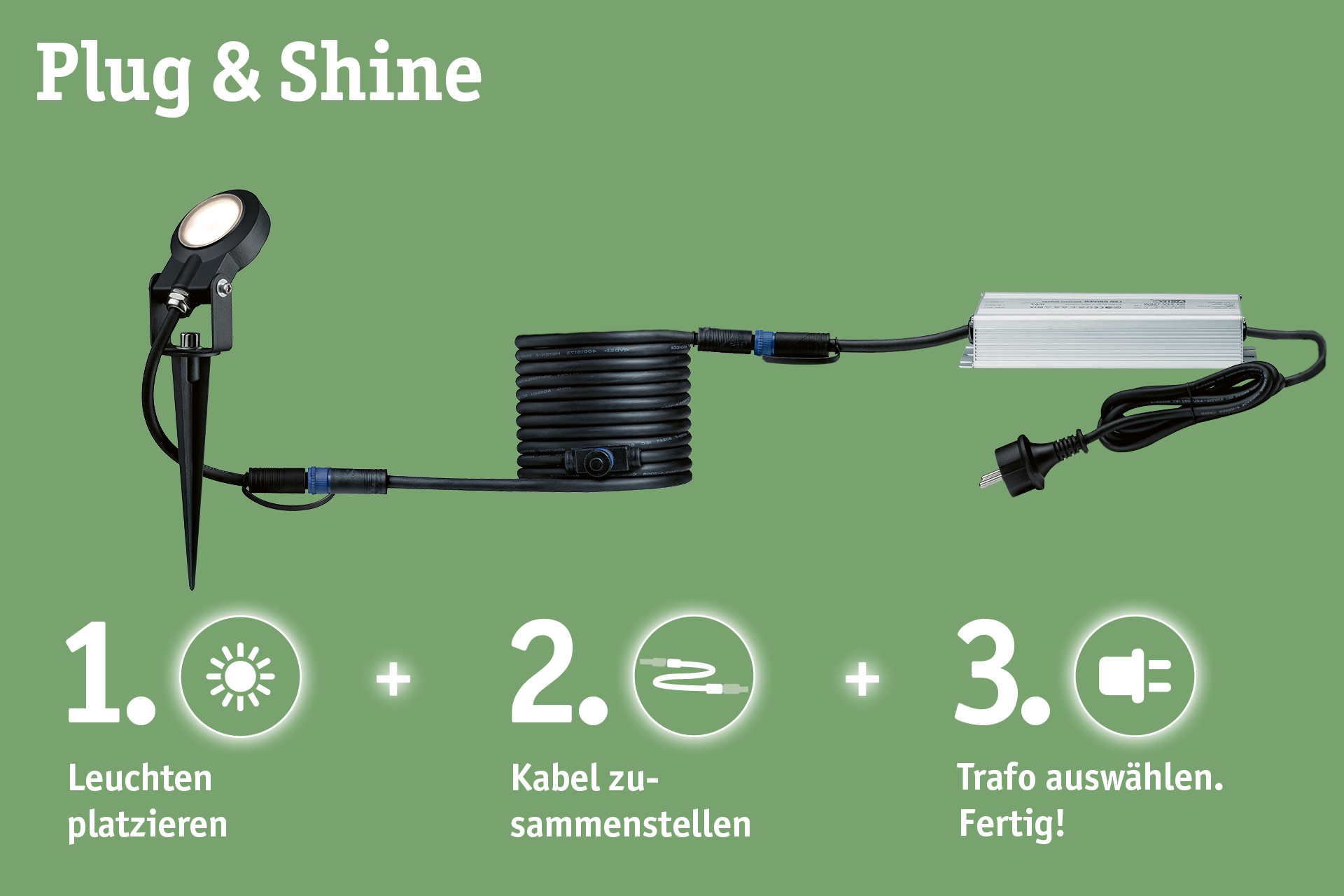 Paulmann LED Würfel »Plug & Shine«, 1 flammig, IP67 RGBW 24V ZigBee