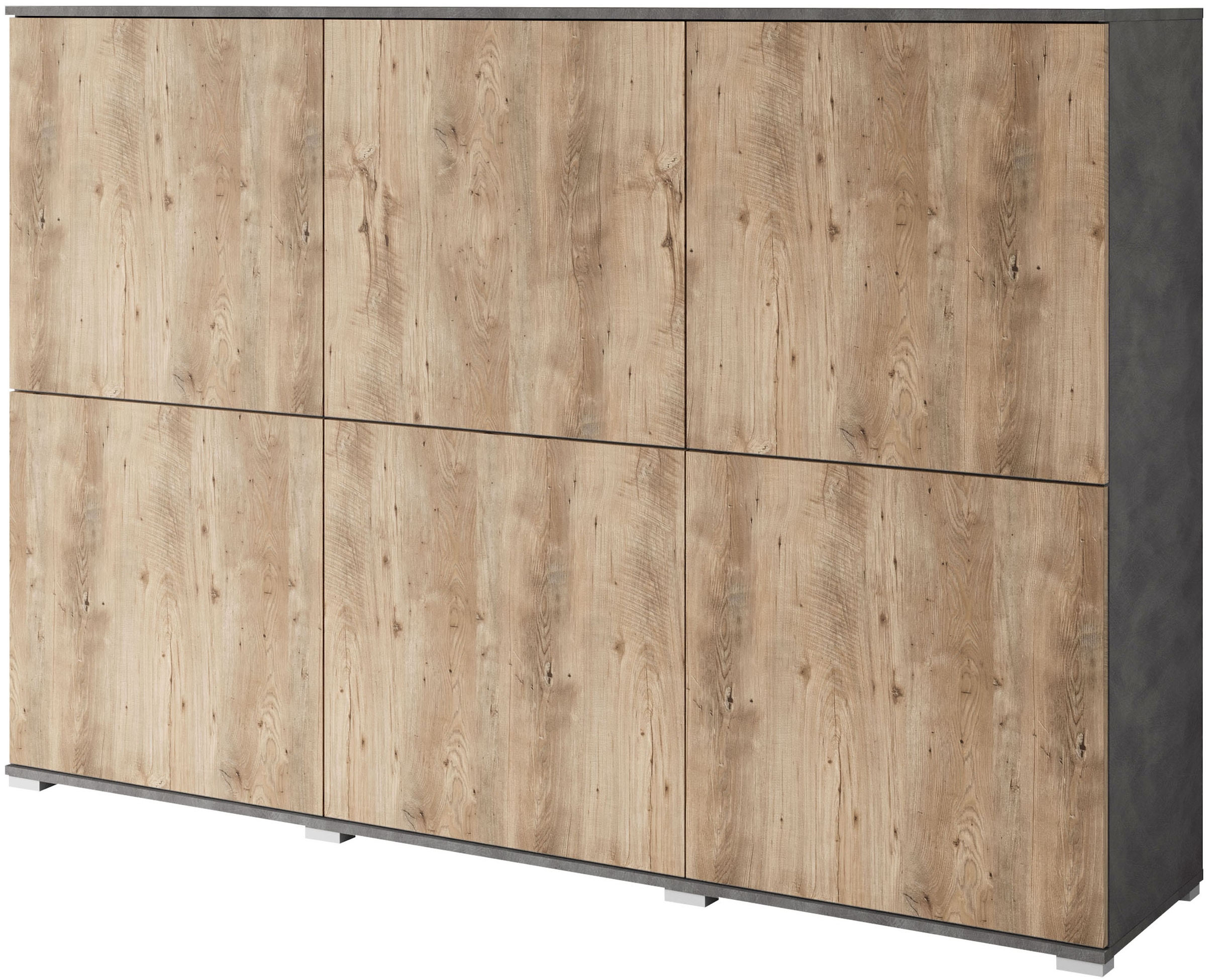 OTTO home Highboard »Kenia, moderne grifflose Hochkommode mit 6 Türen, Breite 180 cm« 1 Stk. tlg. Push-to-Open-Fronten, höhenverstellbaren Einlegeböden
