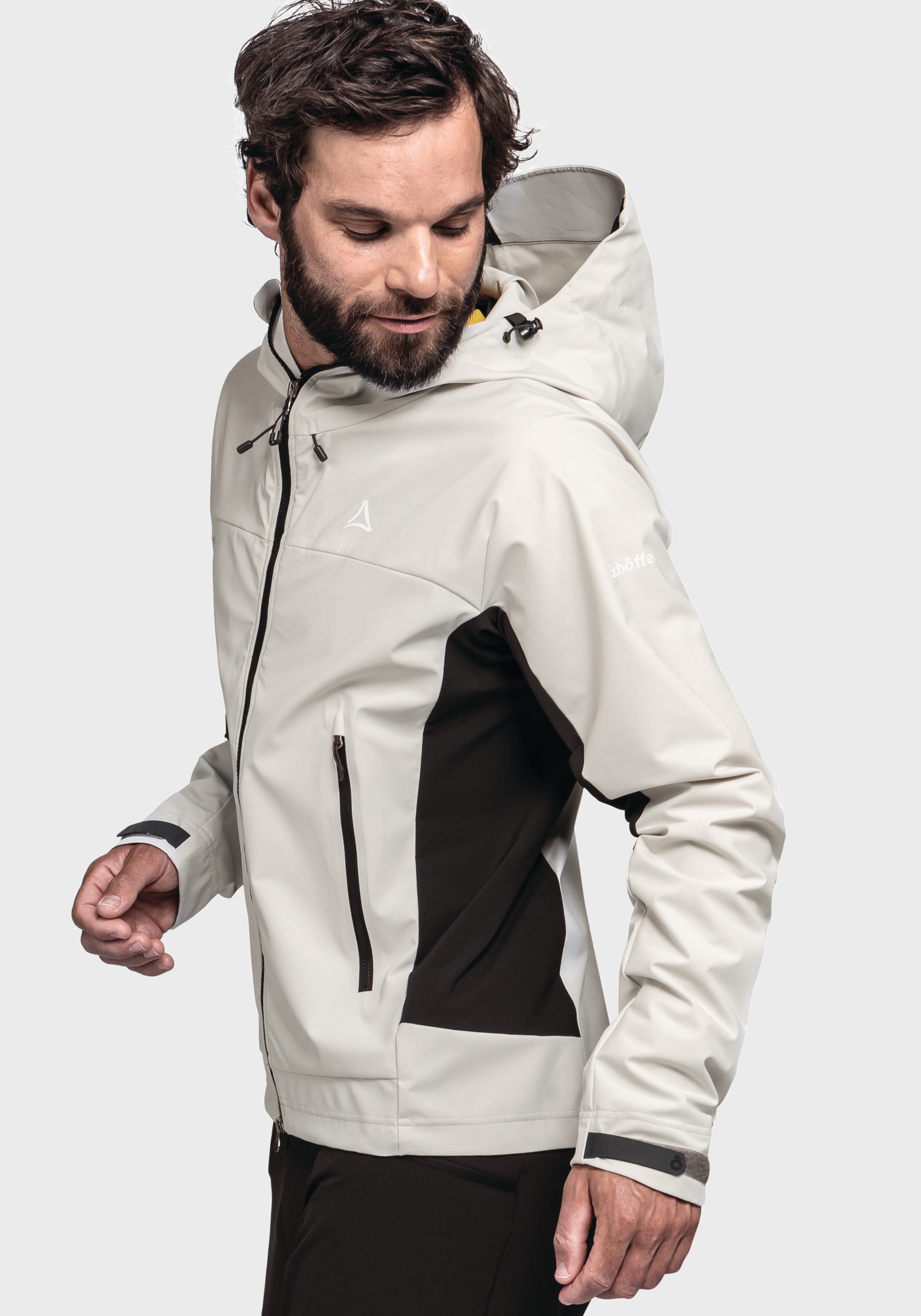 Schöffel Outdoorjacke »Mountain Softshell Jk Style Blaueis MNS«, mit Kapuze