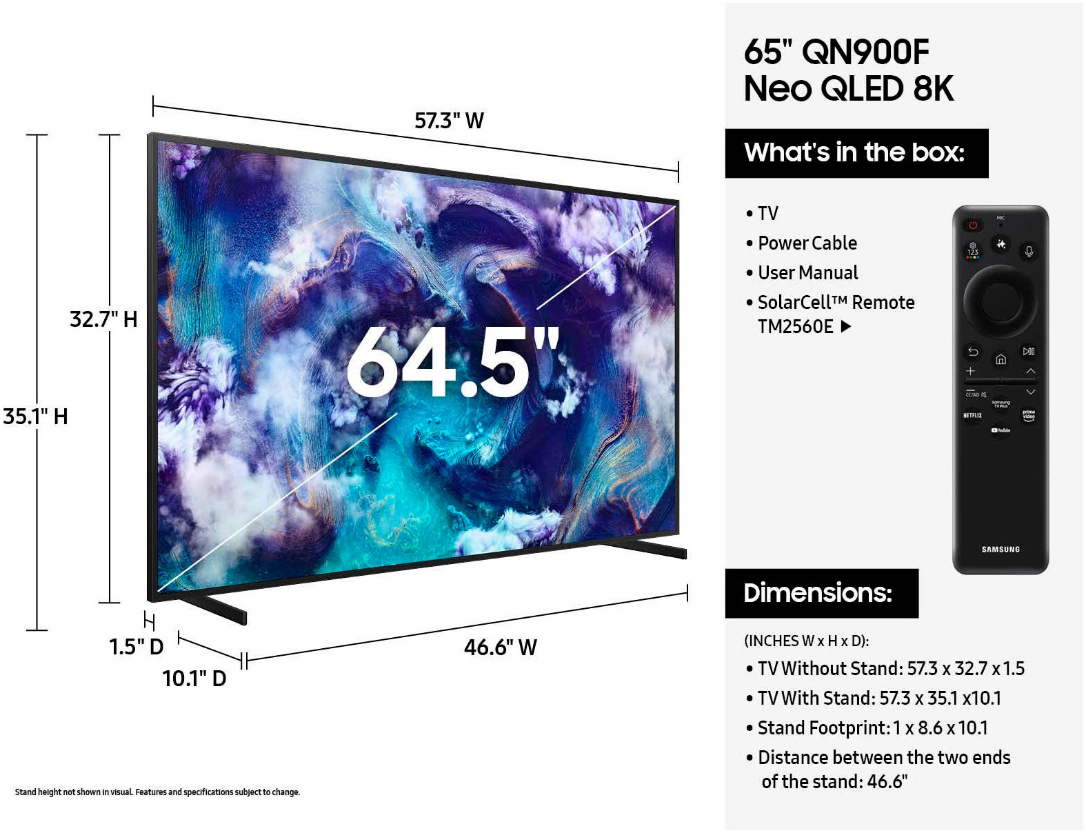 Samsung QLED-Fernseher »GQ65QN900FT«, 8K Ultra HD, Smart-TV, 8K AI Upscaling Pro & Glare Free, Metal Frame Design, Art Store