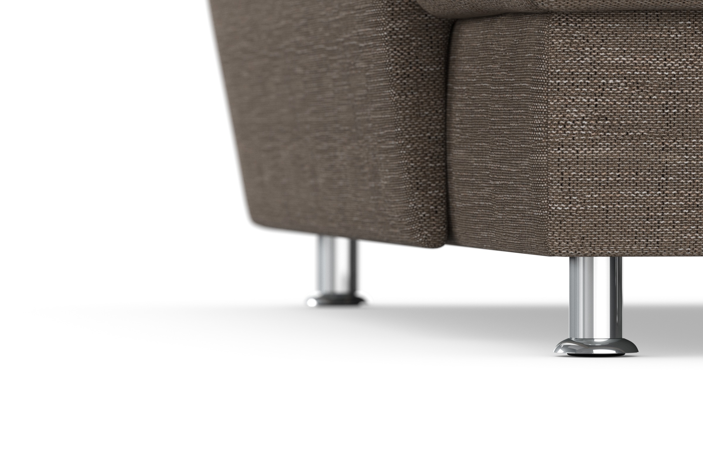 DOMO collection Wohnlandschaft »FRANZI optional mit Bettfunktion, Bettkasten & Kopfteilverstellung« U-Form, Recamiere links, beige-braun, B/T: 352/214 cm