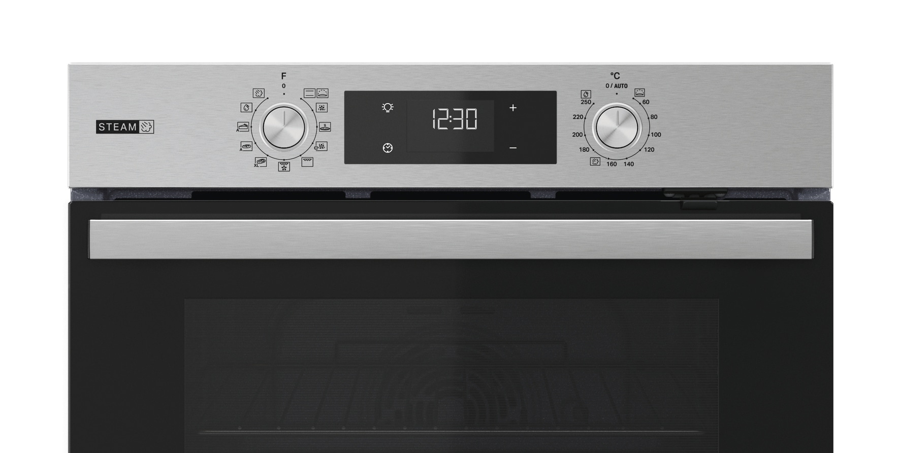 BAUKNECHT Backofen-Set »BAKO 780 Steam IND IN« mit 1-fach-Teleskopauszug Hydrolyse Set, 2 Stk. tlg. GentleSteam - für ein saftiges Inneres und ein knuspriges Äußeres