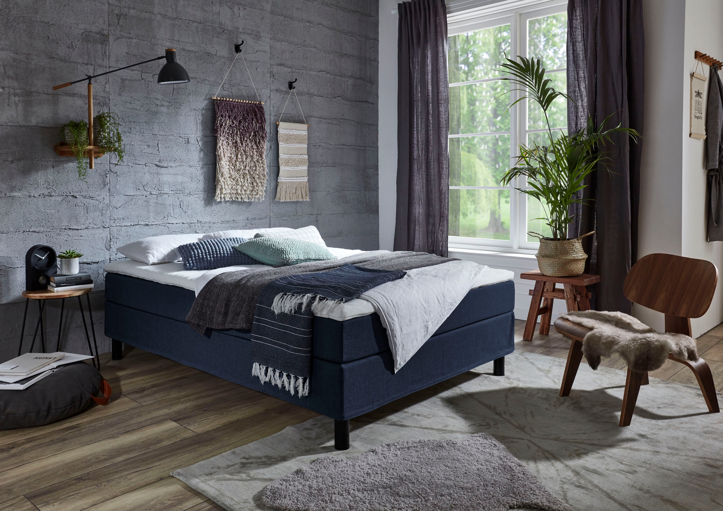 ATLANTIC home collection Boxbett »Happy«, ohne Kopfteil, mit Topper, wahlweise mit oder ohne Bettwaren