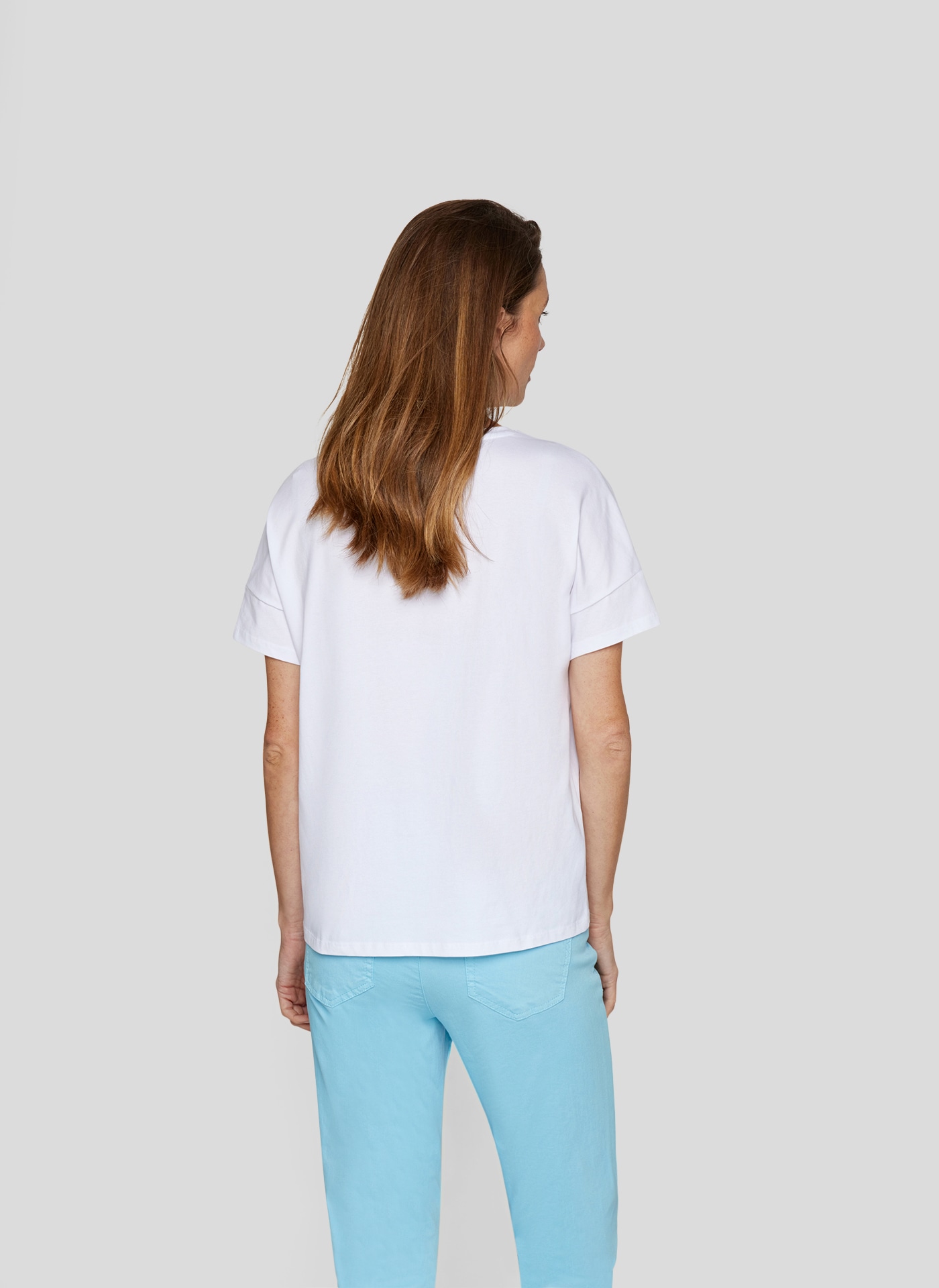 Rabe Print-Shirt, mit Rundhals und Nieten-Details