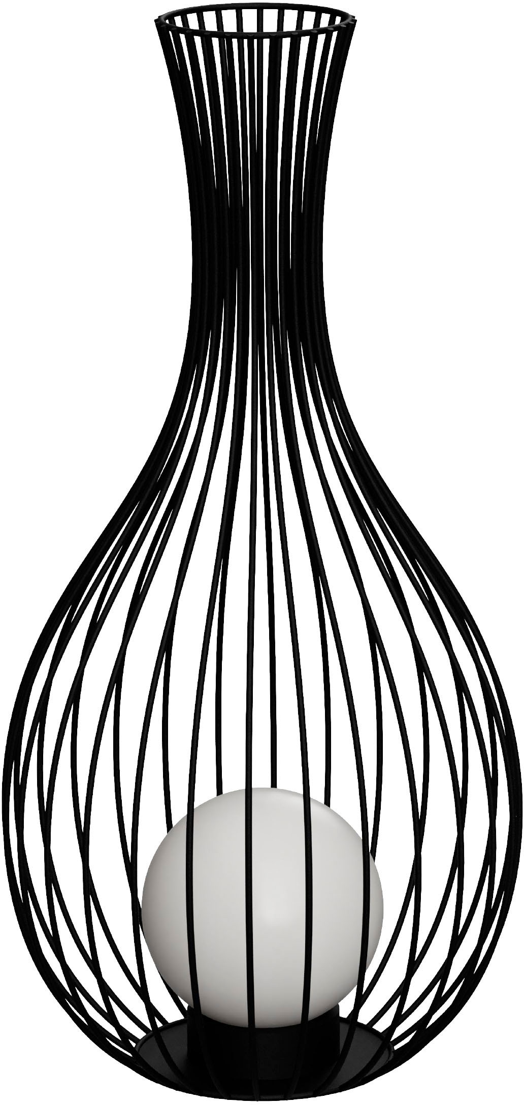 EGLO Stehlampe »FOSSOMBRONE«, Stehleuchte in schwarz aus Stahl verzinkt - exkl. E27 - 1X10W