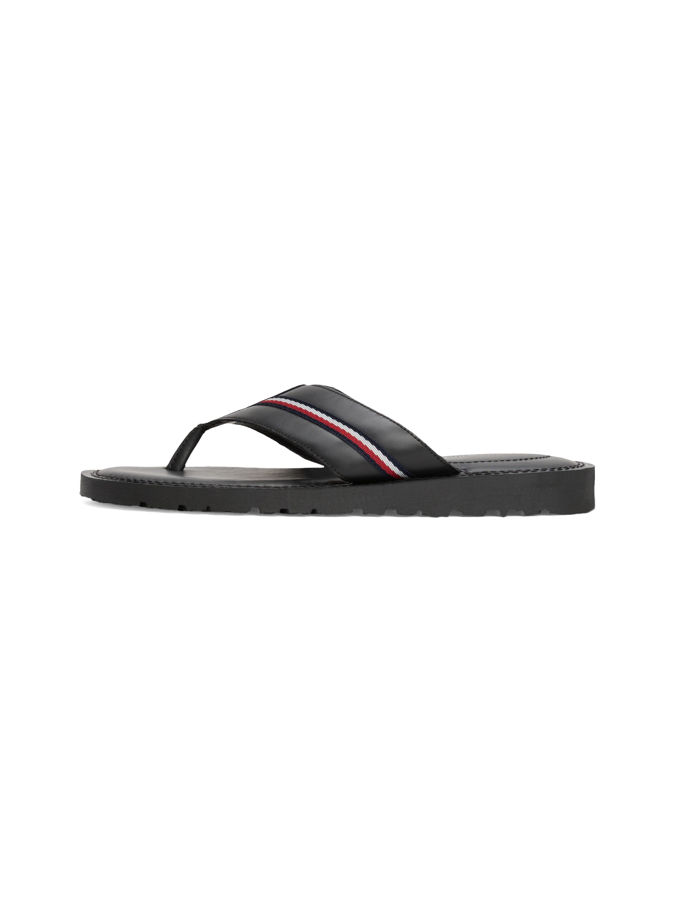 Tommy Hilfiger Zehentrenner »CORE HILFIGER TOE POST LH SANDAL«, Sommerschuh, Strandschuh, Dianette mit Streifen in Tommy-Farben