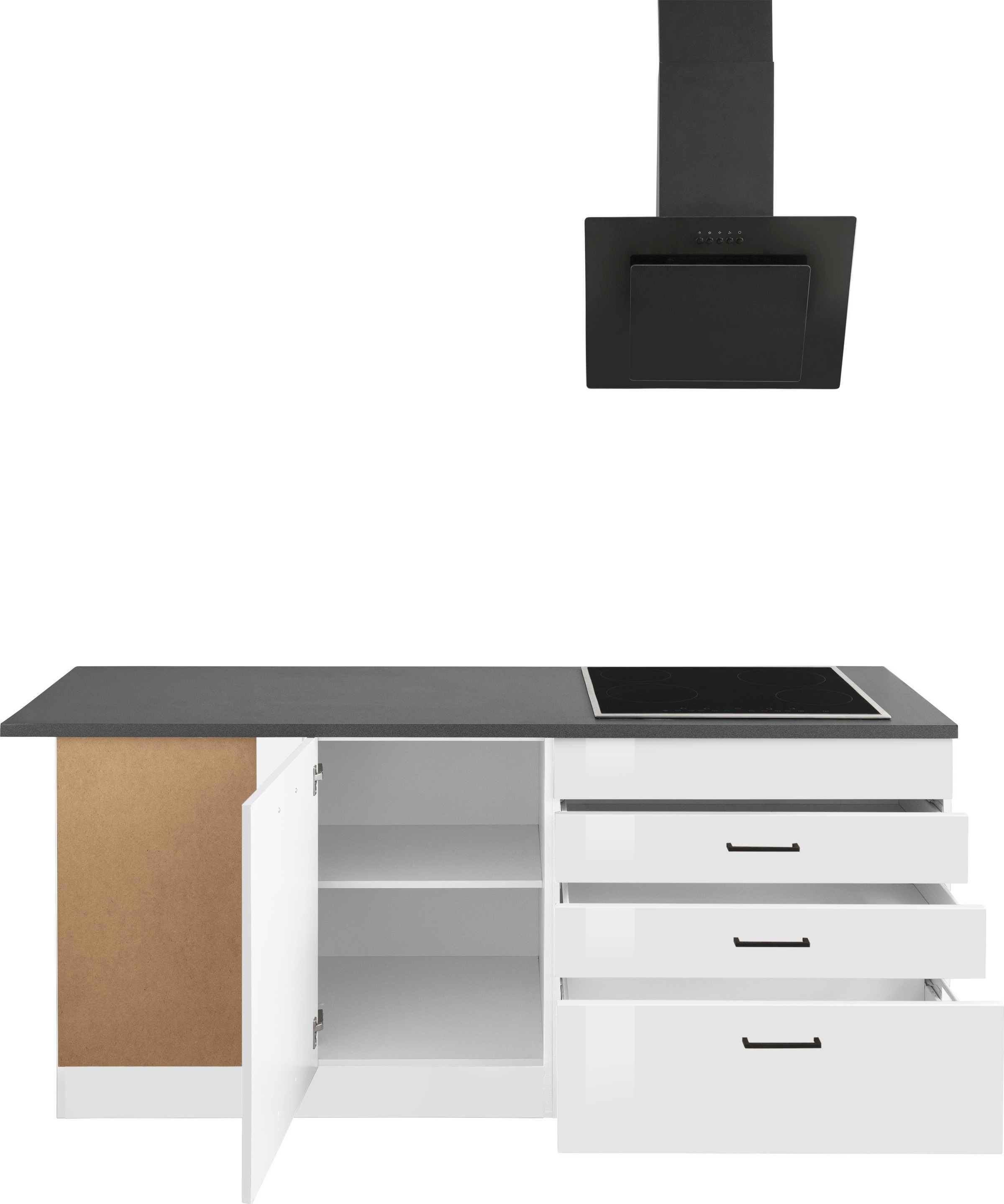 KOCHSTATION Winkelküche »KS-Trier« mit E-Geräten, Stellbreite 290/190 cm