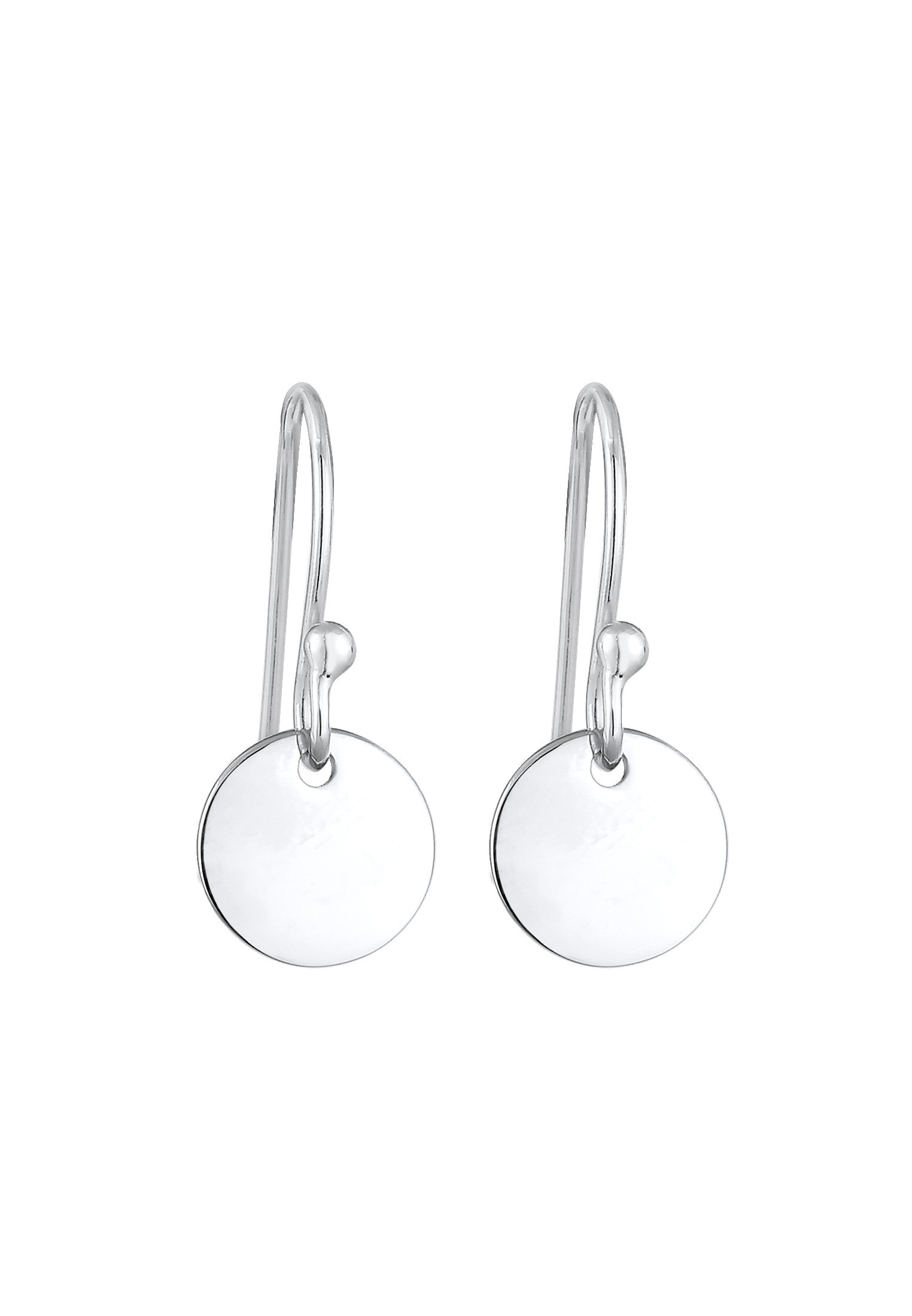 Elli Paar Ohrhänger »Ohrringe Hänger Plättchen Geo Look 925 Silber«