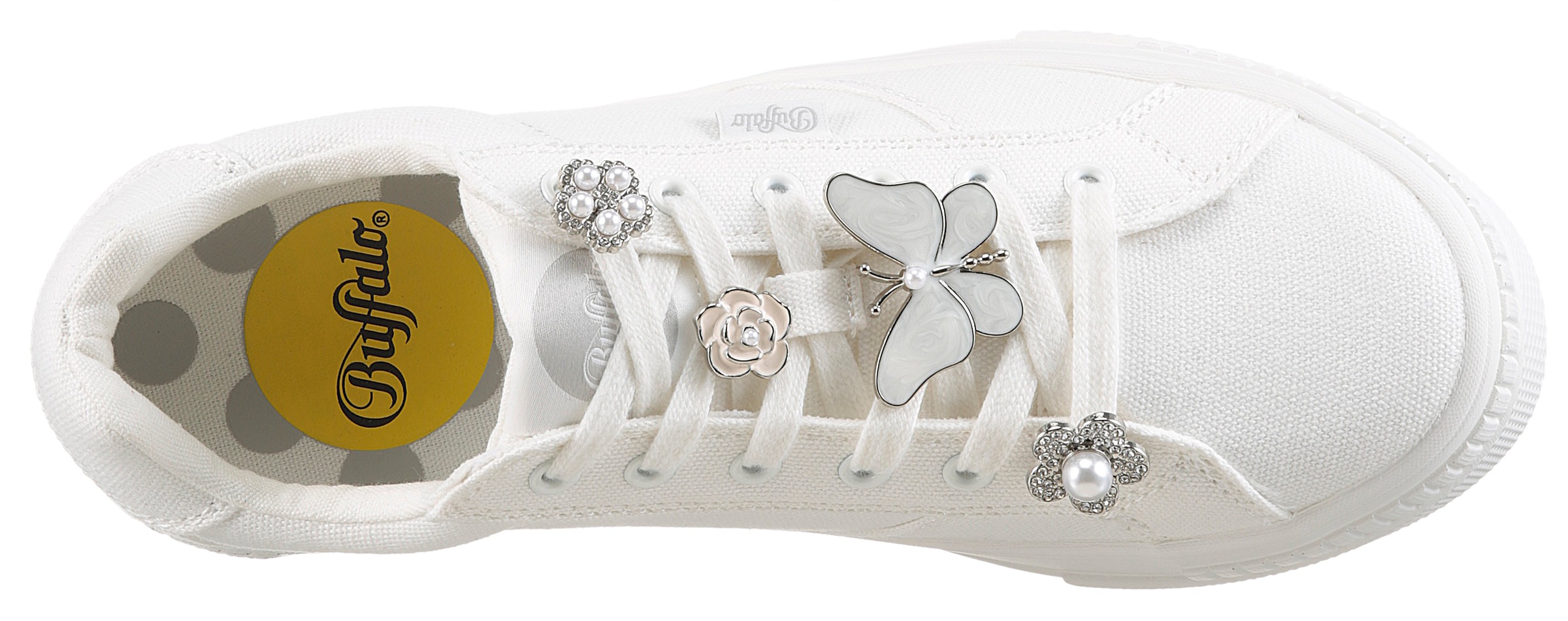 Buffalo Plateausneaker »PAIRED ICE«, Schnürschuh, Freizeitsneaker, Halbschuh mit Schmuckelementen