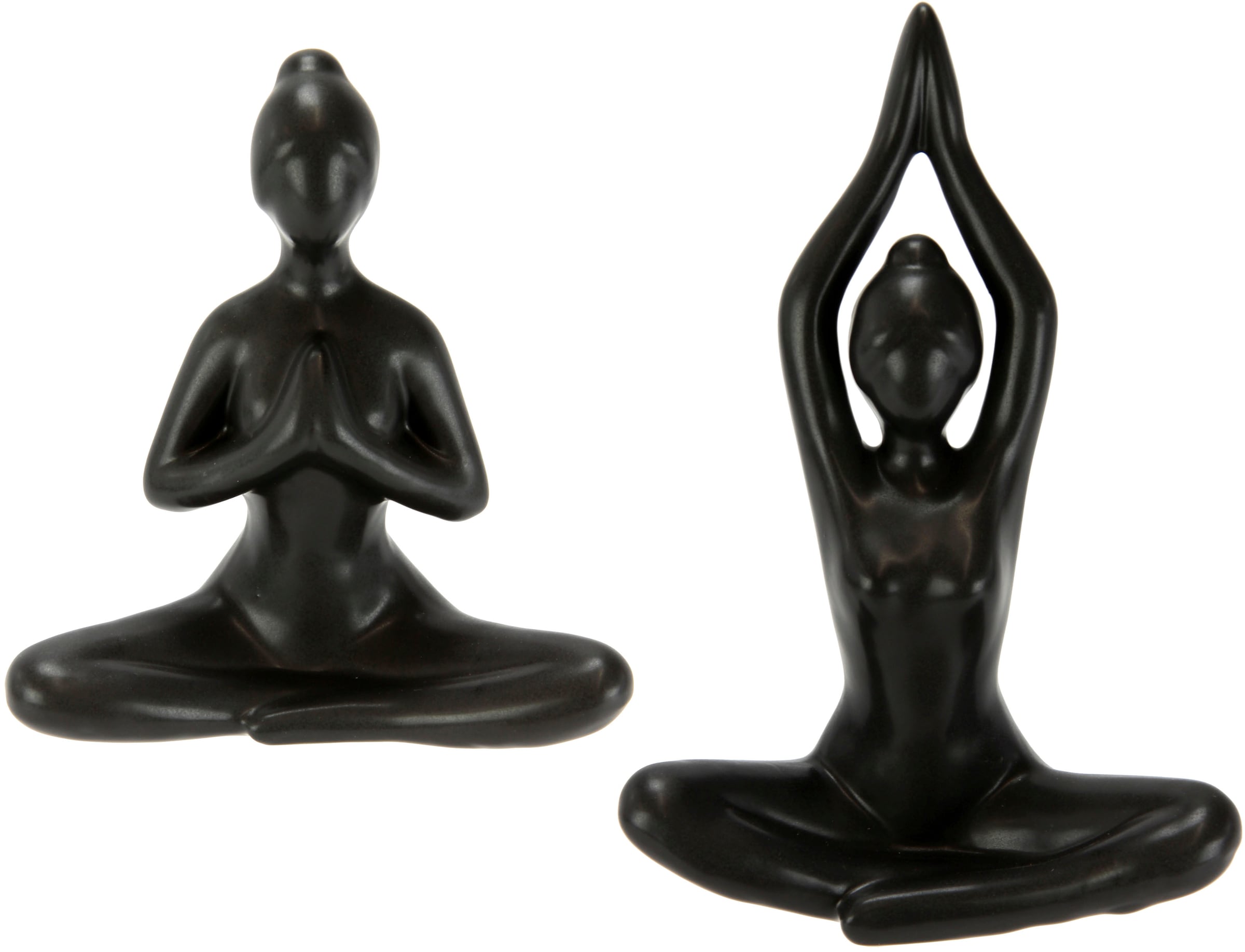 I.GE.A. Dekofigur »Yoga-Frau«, 2er Set, Yogafigur, Yogaskulptur