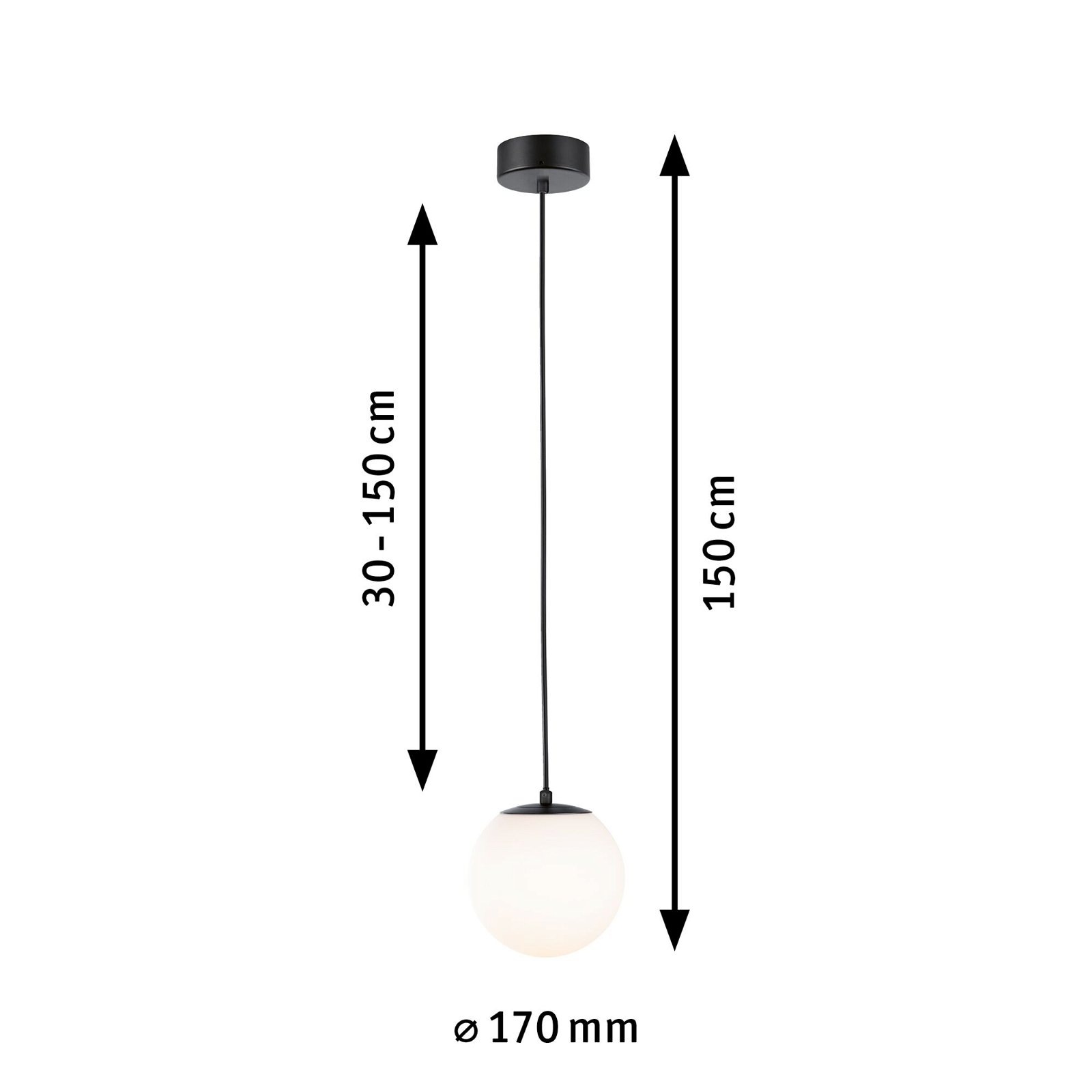 Paulmann LED Pendelleuchte »Selection Bathroom Gove IP44 9W 3000K Satin, Glas/Metall«, 1 flammig