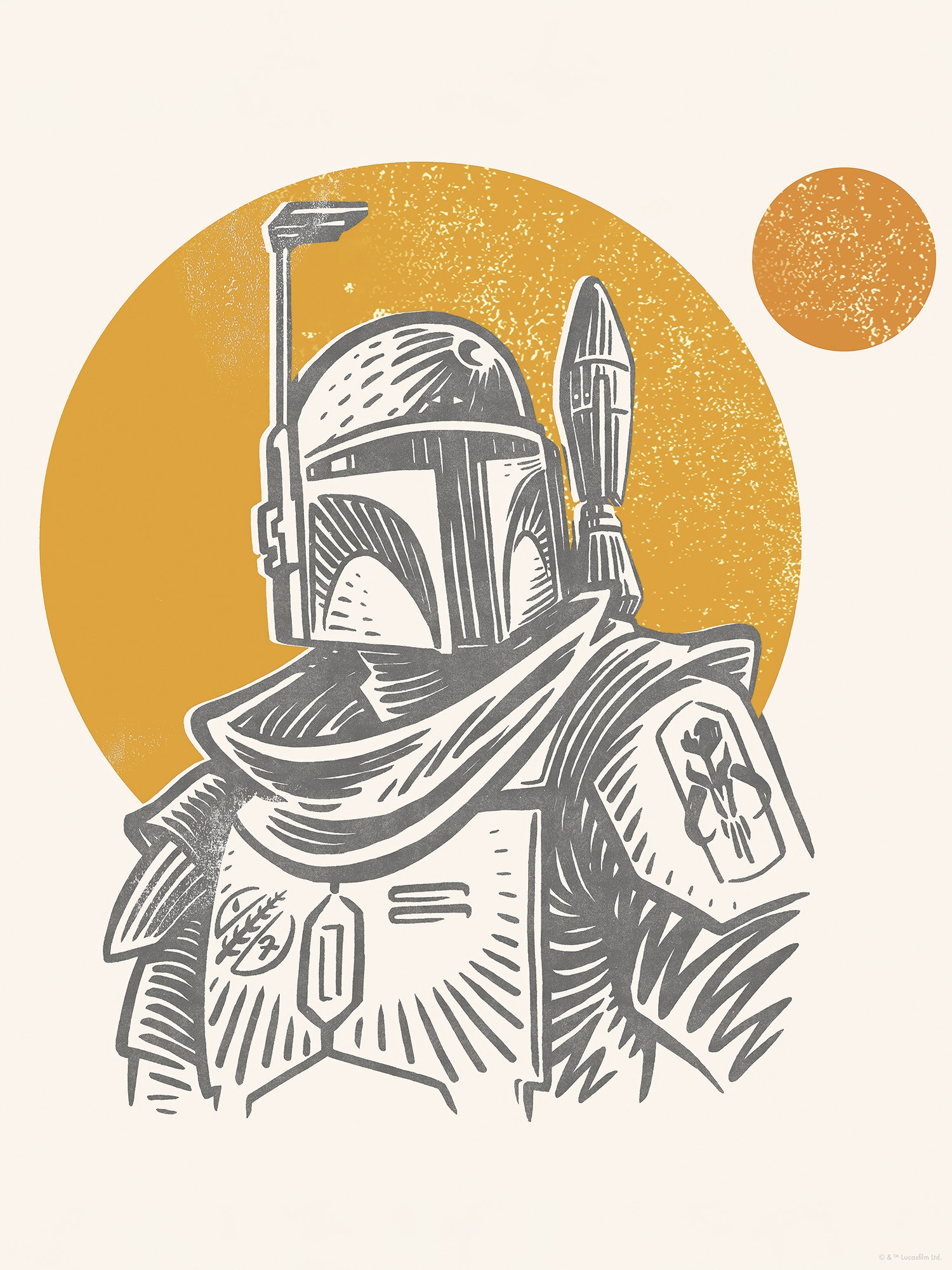 Komar Wandbild »Star Wars Boba Fett Illustration Iconic«, Disney, (Set, 1 St.), 30 x 40 cm (Breite x Höhe) - Kinderzimmer, Dekoration