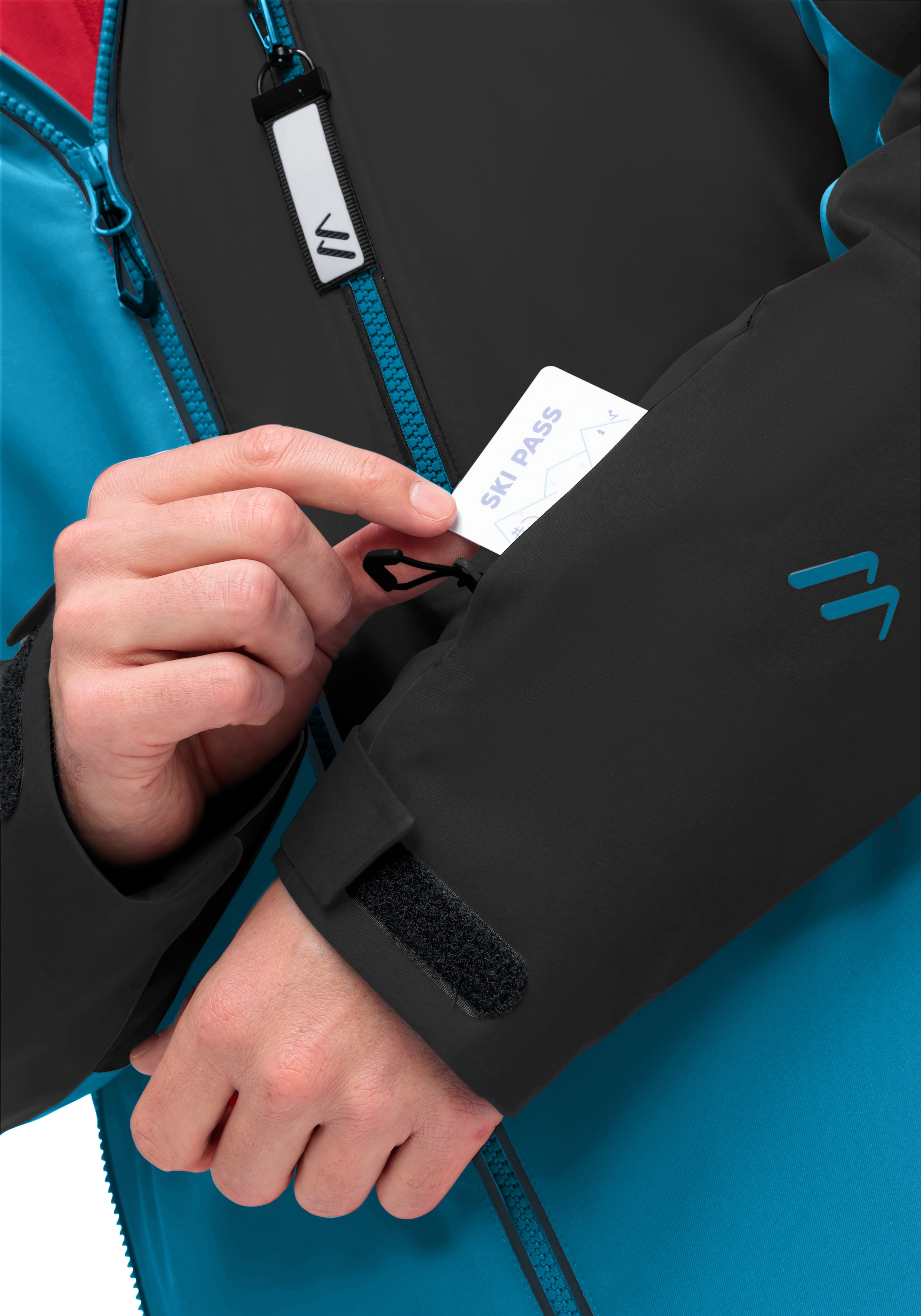 Maier Sports Skijacke »Oravice« Herren Winterjacke mit RV-Taschen und Kapuze, wasserdicht