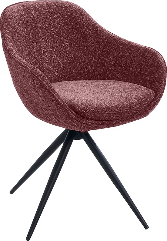 K+W Komfort & Wohnen Drehstuhl »ZOOM« () 4-Fuß Drehstuhl mit Gestell aus Metall schwarz Struktur