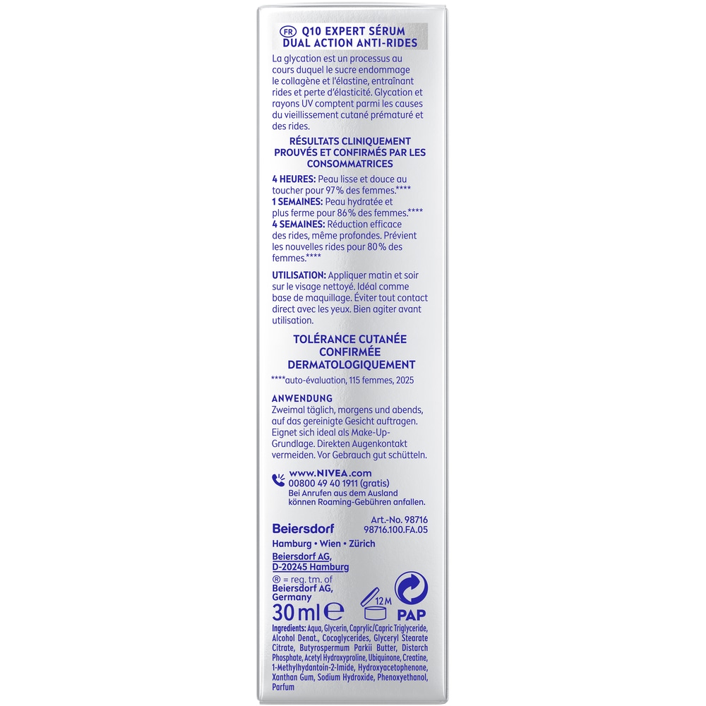 Nivea Gesichtsserum »Q10 ANTI-FALTEN EXPERTE DUAL ACTION SERUM«