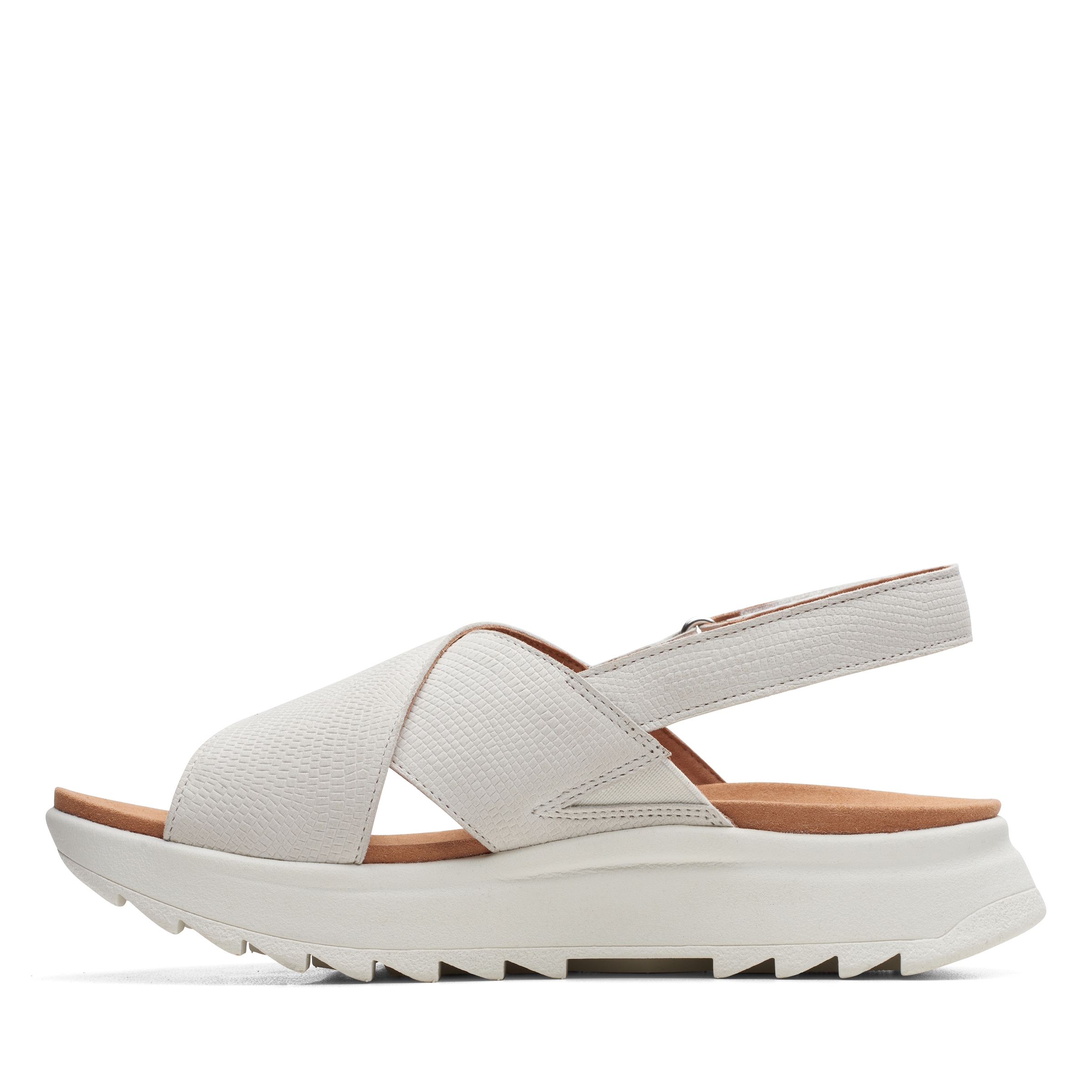Clarks Sandale »DashLite Wish«, Plateausandale, Klettschuh mit modischer Kreuzbandage