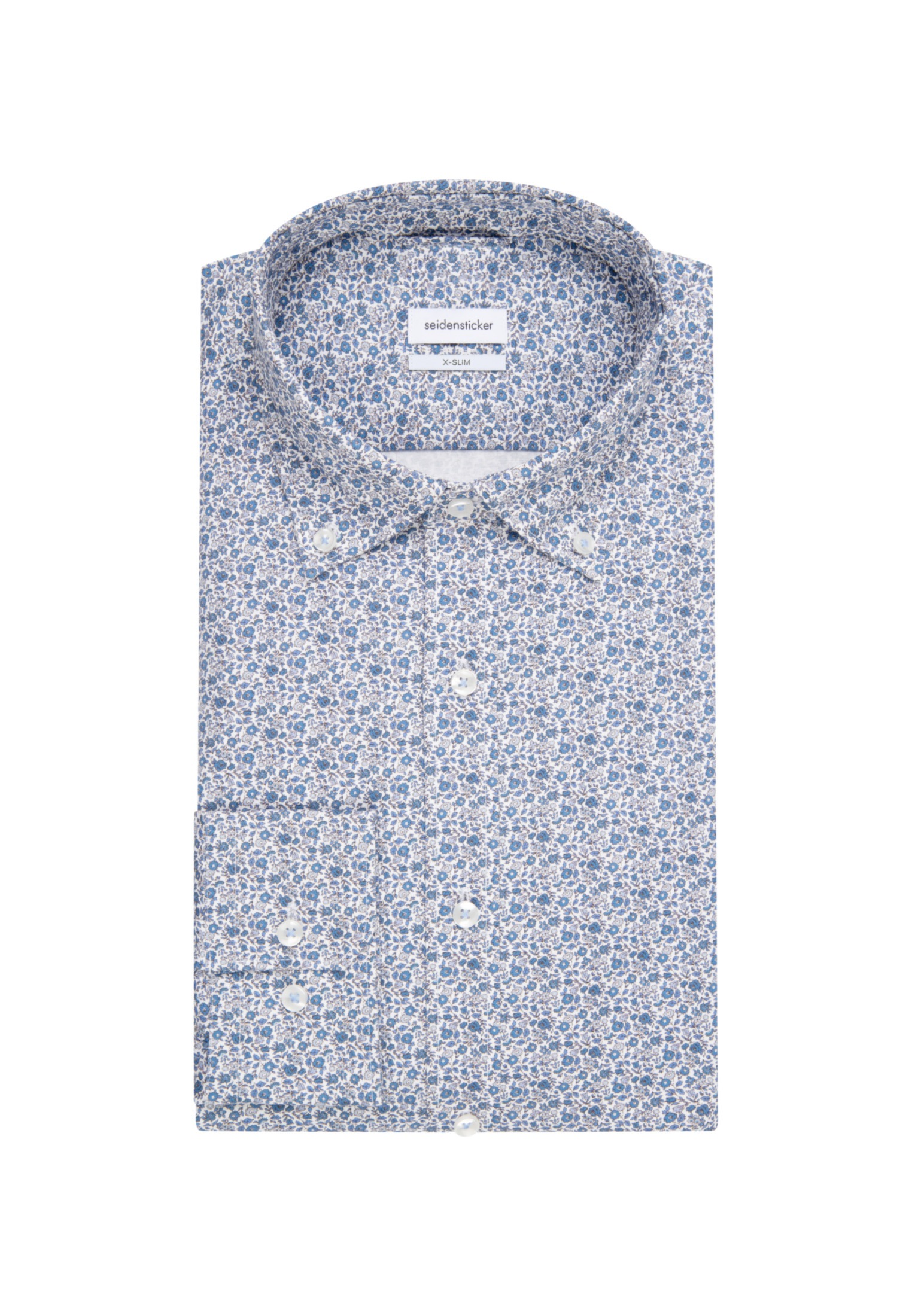 seidensticker Businesshemd »X-Slim«, X-Slim Langarm Button-Down-Kragen Druck