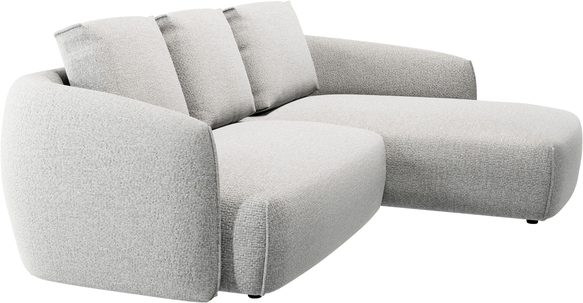 TRENDMANUFAKTUR Ecksofa »Shawn Designsofa mit elegant geschwungen Armlehnen, L-Form«, bequem, organischer Form, mit hochwertigem Bezug