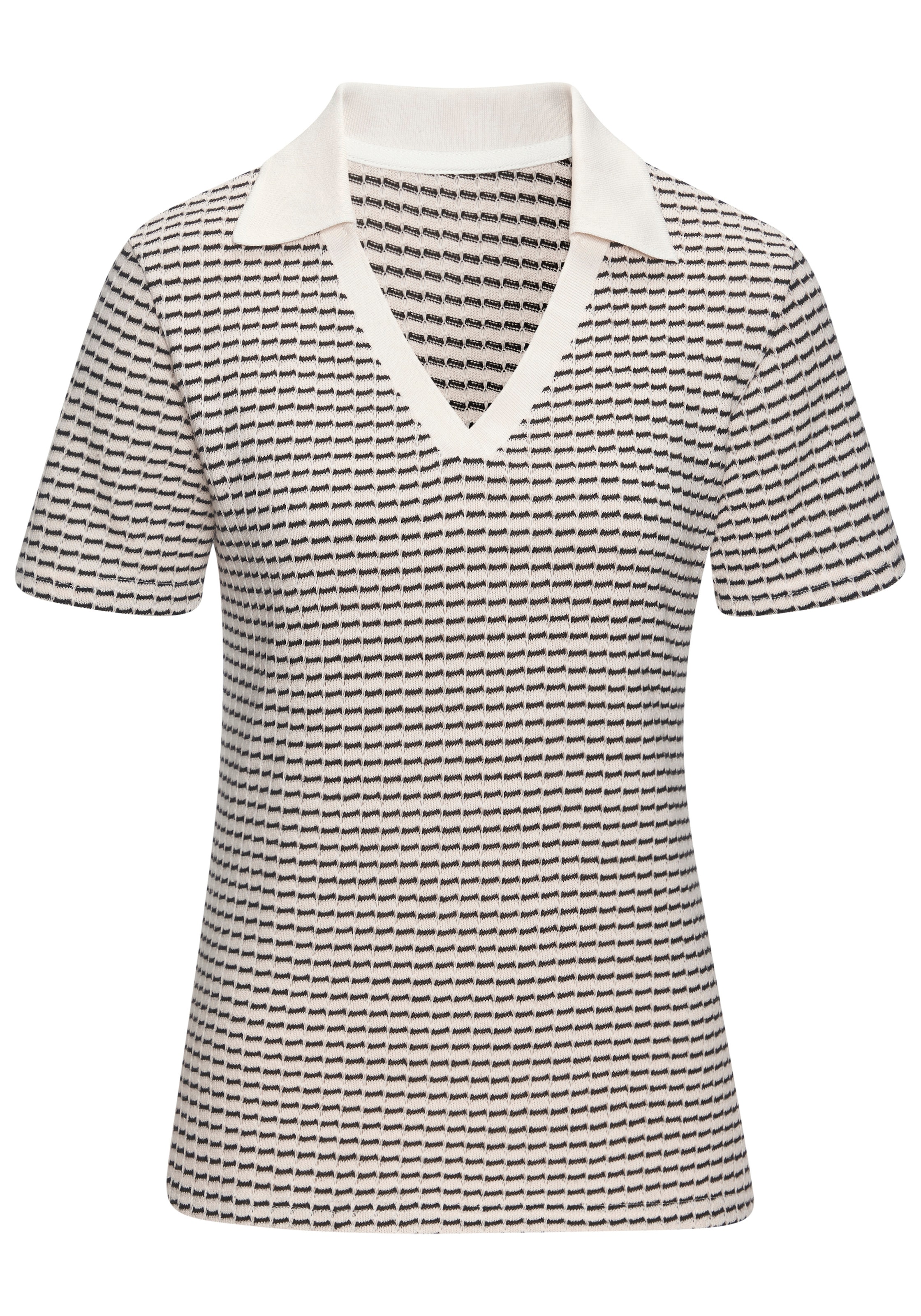 Vivance Poloshirt »aus strukturierter Strickqualität« schöne Strick-Qualität