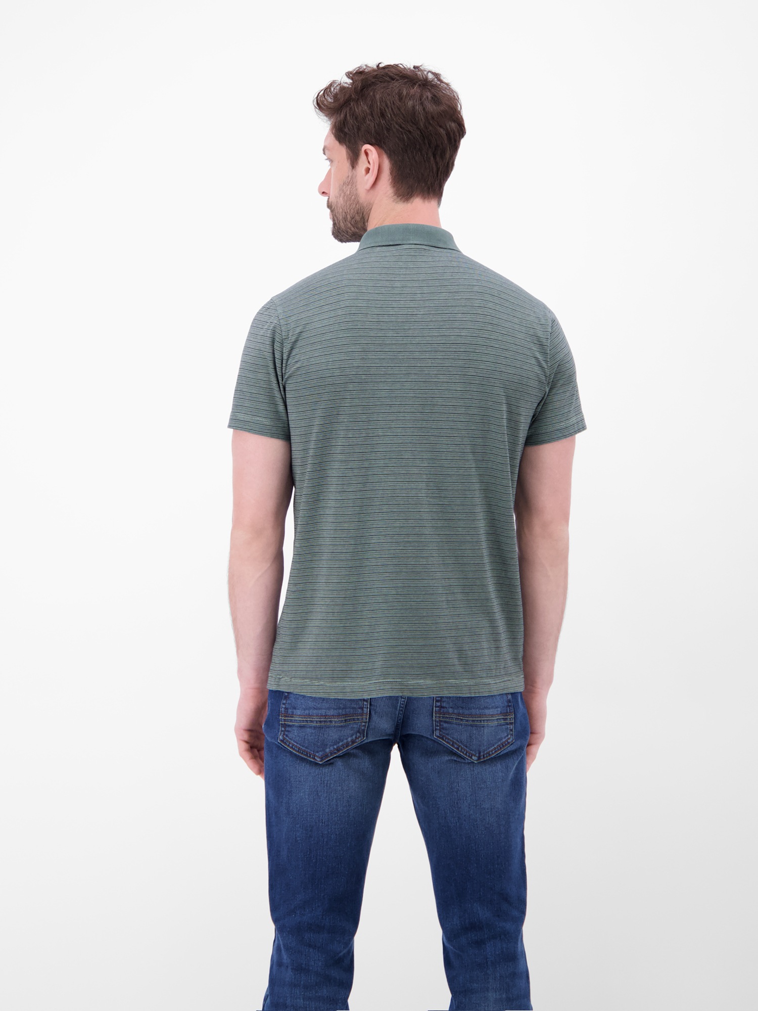 LERROS Poloshirt »Poloshirt mit Fineliner-Optik, 100 % Baumwolle«