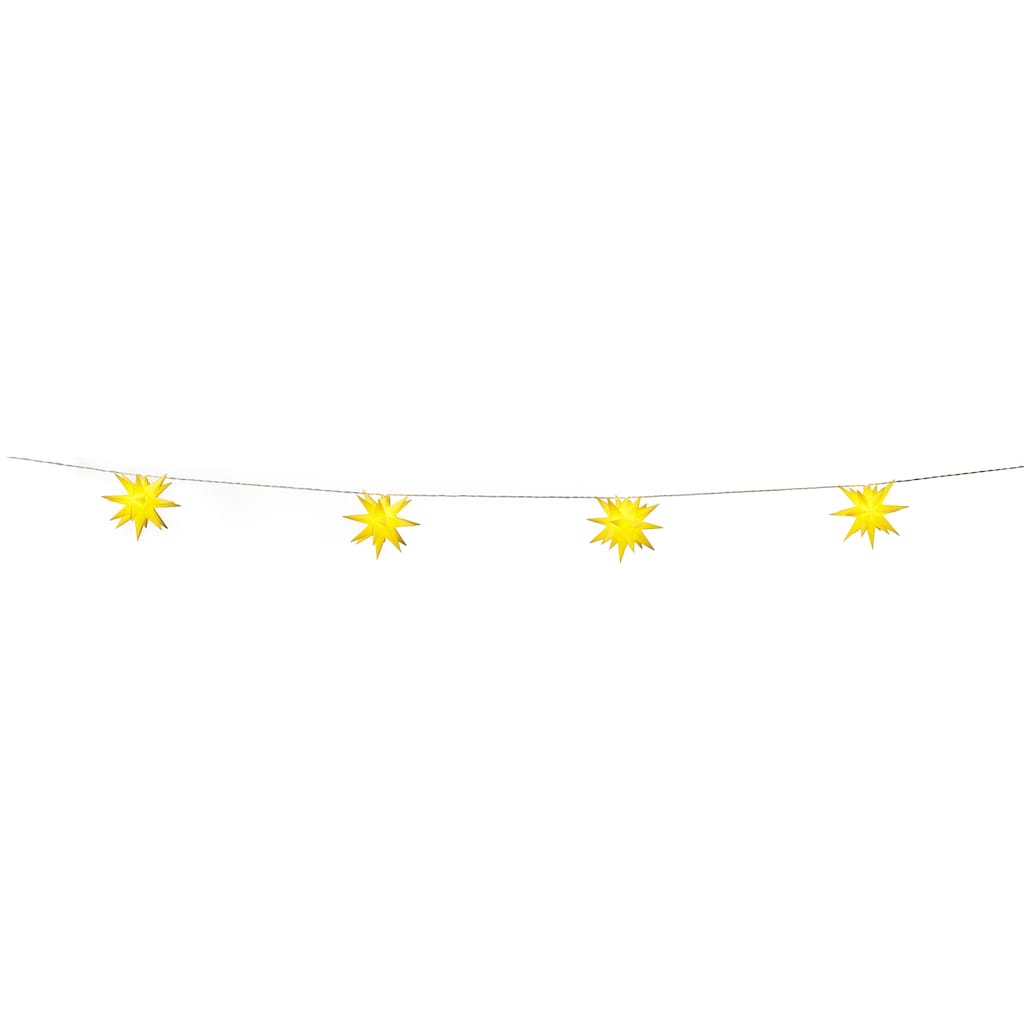 IC Winterworld LED-Lichterkette »Weihnachtsdeko aussen«, 10 St.-flammig, Sterne mit 19 Spitzen, ca. 12 cm groß
