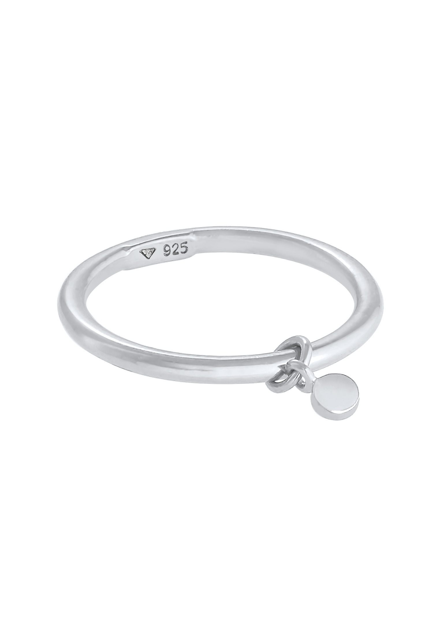 Elli Silberring »Ring Bandring Stapelring Rund Plättchen Basic 925 Ring«