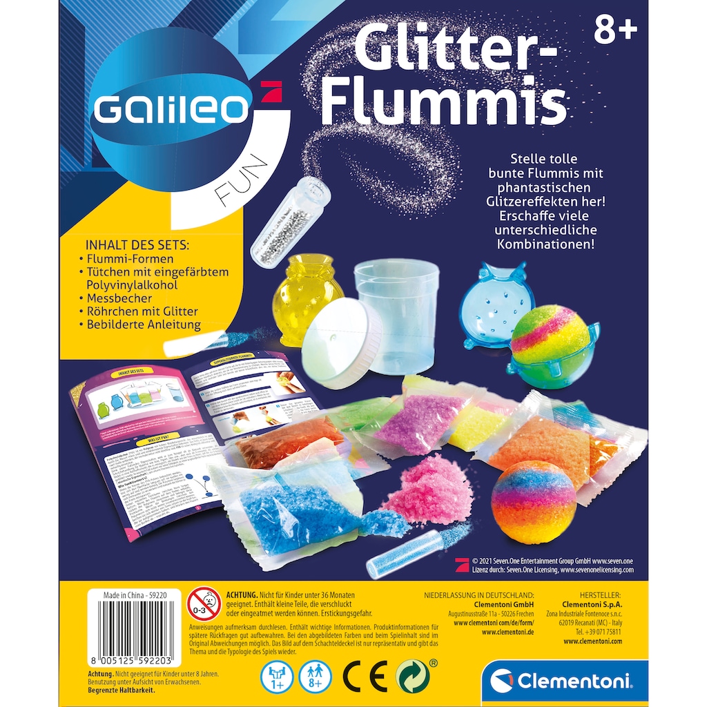 Clementoni® Kreativset »Galileo, Glitter-Flummis«