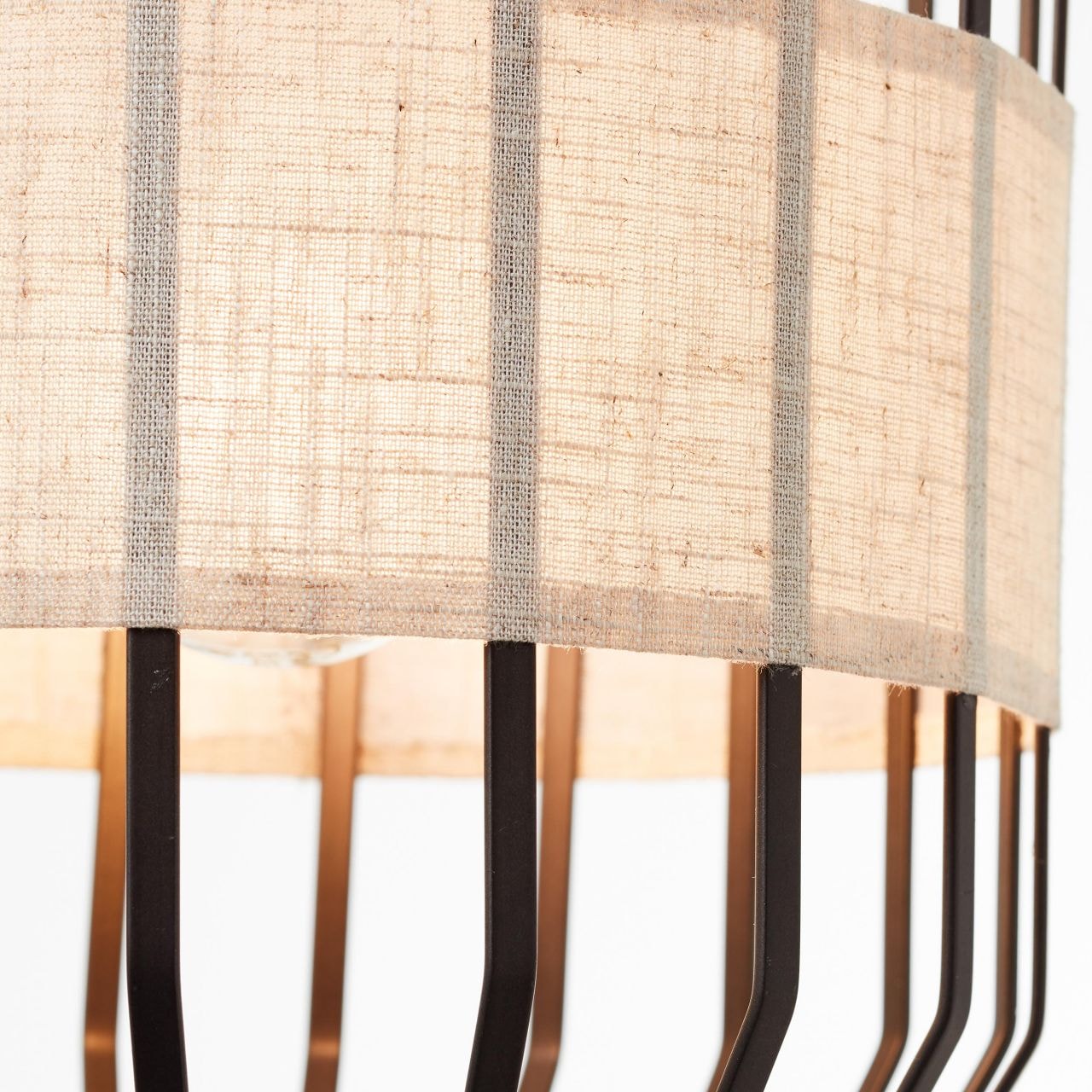 Brilliant Pendelleuchte »Slope«, 1 flammig, Leuchtmittel E27 | ohne Leuchtmittel, 23cm schwarz/natur