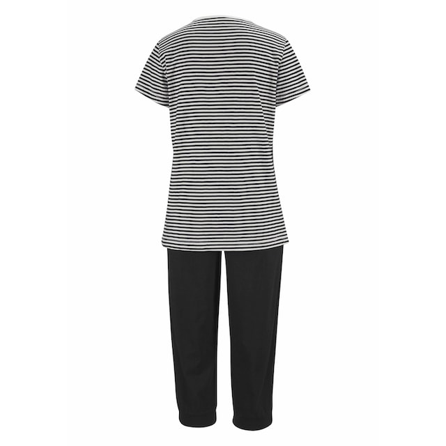 H.I.S Capri-Pyjama, (2 tlg., 1 Stück), mit geringeltem T-Shirt und legerer  Hose im OTTO Online Shop