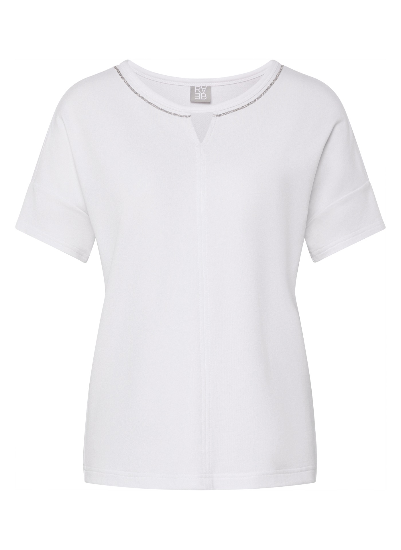 Rabe Kurzarmshirt mit Cut-Out und Glitzer-Detail