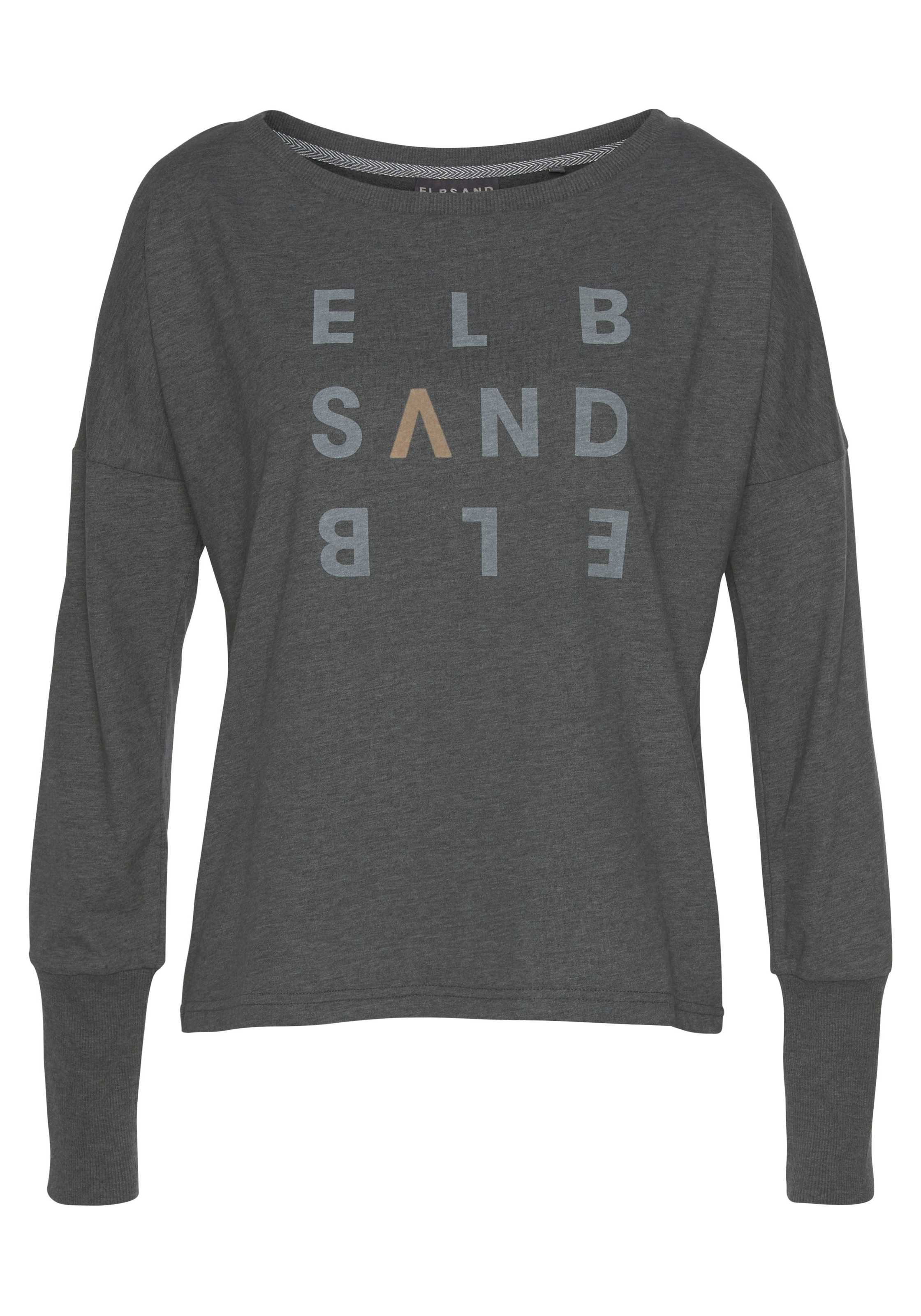 Elbsand Longsleeve »Ingrun«, mit Logodruck vorne, Langarmshirt aus Baumwoll-Mix, sportlich-casual