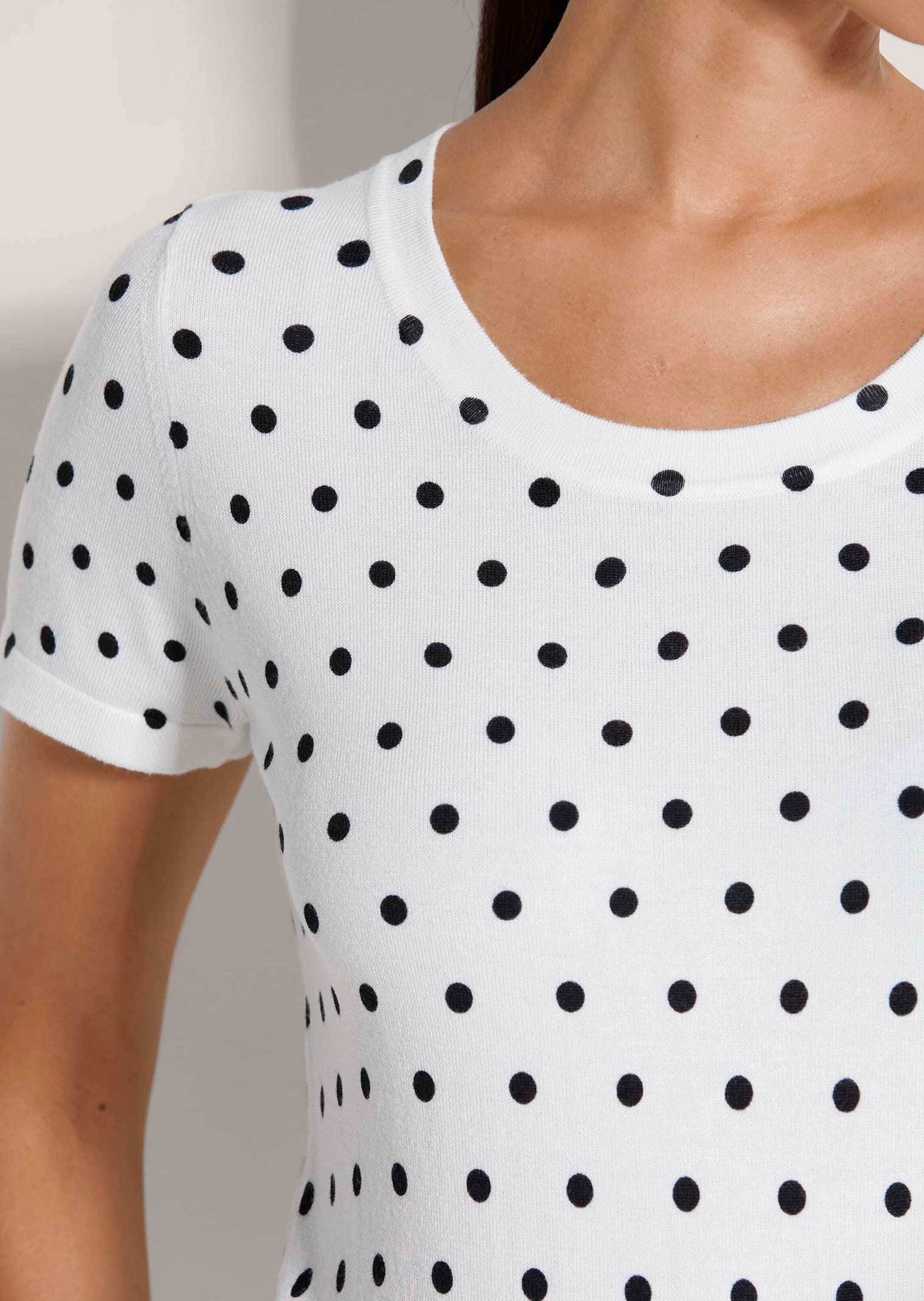 MADELEINE Longpullover »Strickshirt Glattstrickpullover mit Punkte-Print« Punkteprint