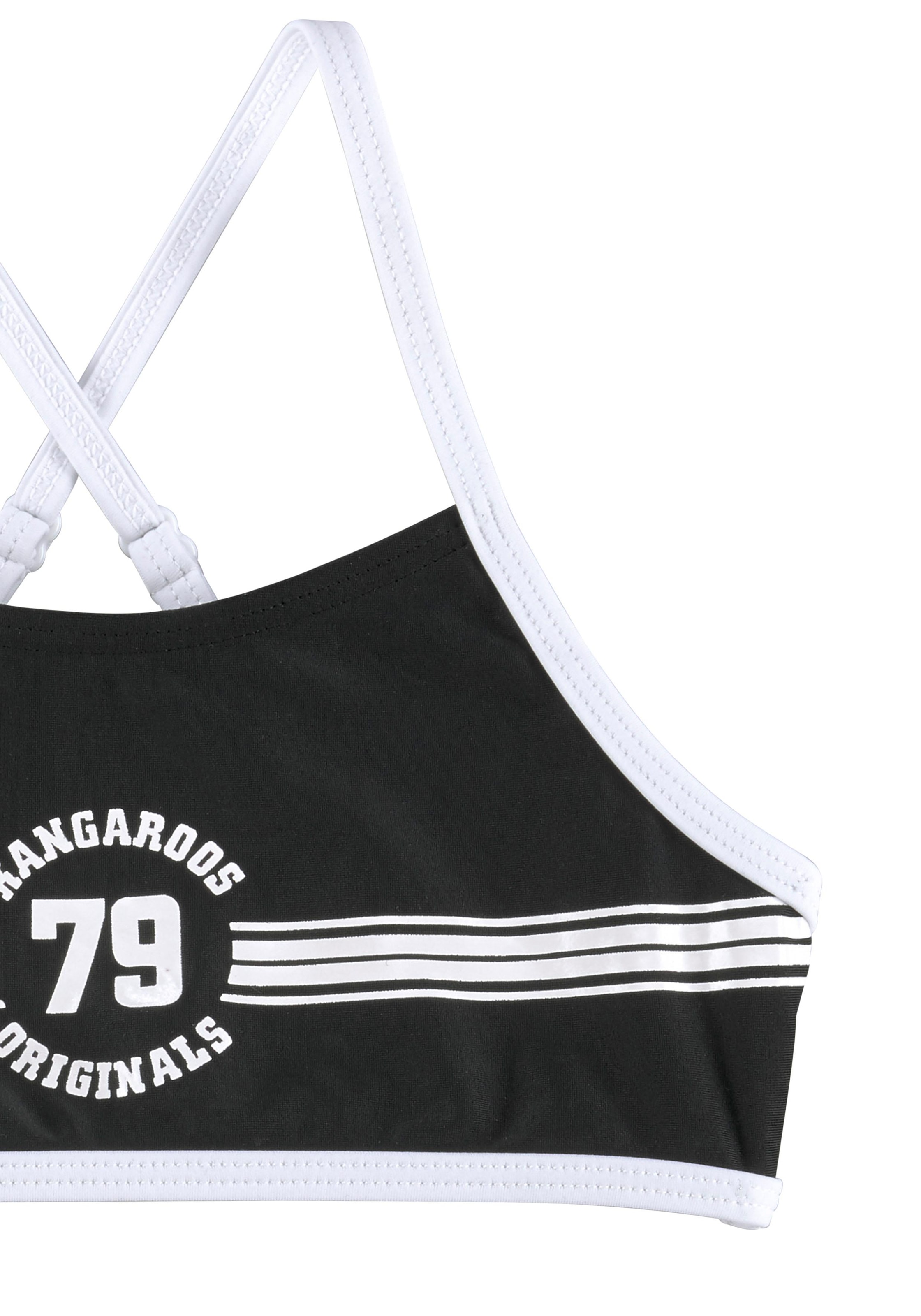 KangaROOS Bustier-Bikini »Sporty«, mit sportlichem Frontdruck