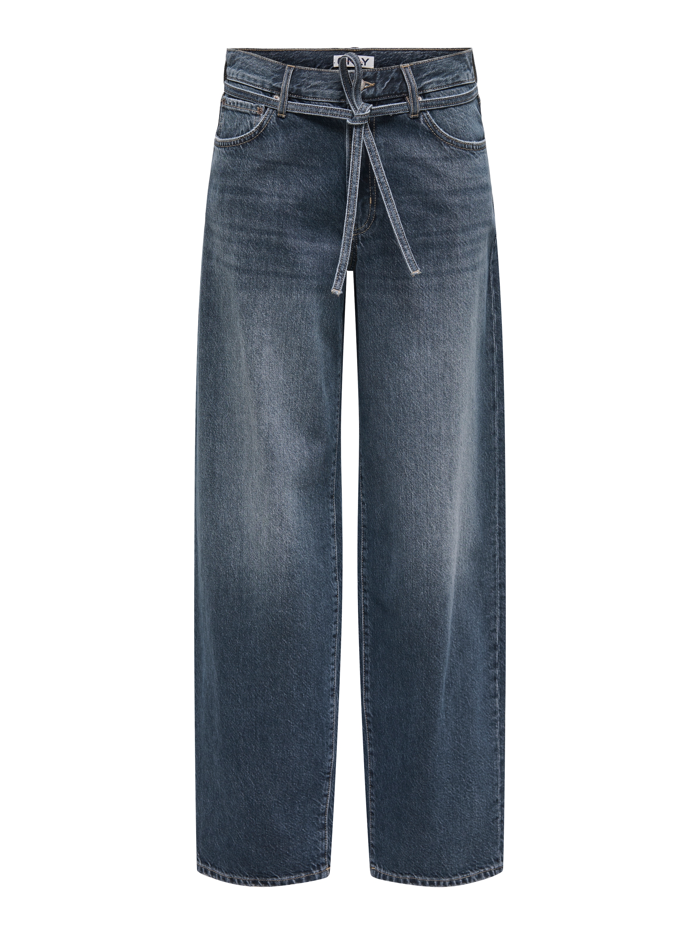 ONLY Straight-Jeans »ONLGIANNA MW STRAIGHT DNM DOT003 NOOS« Baumwolle